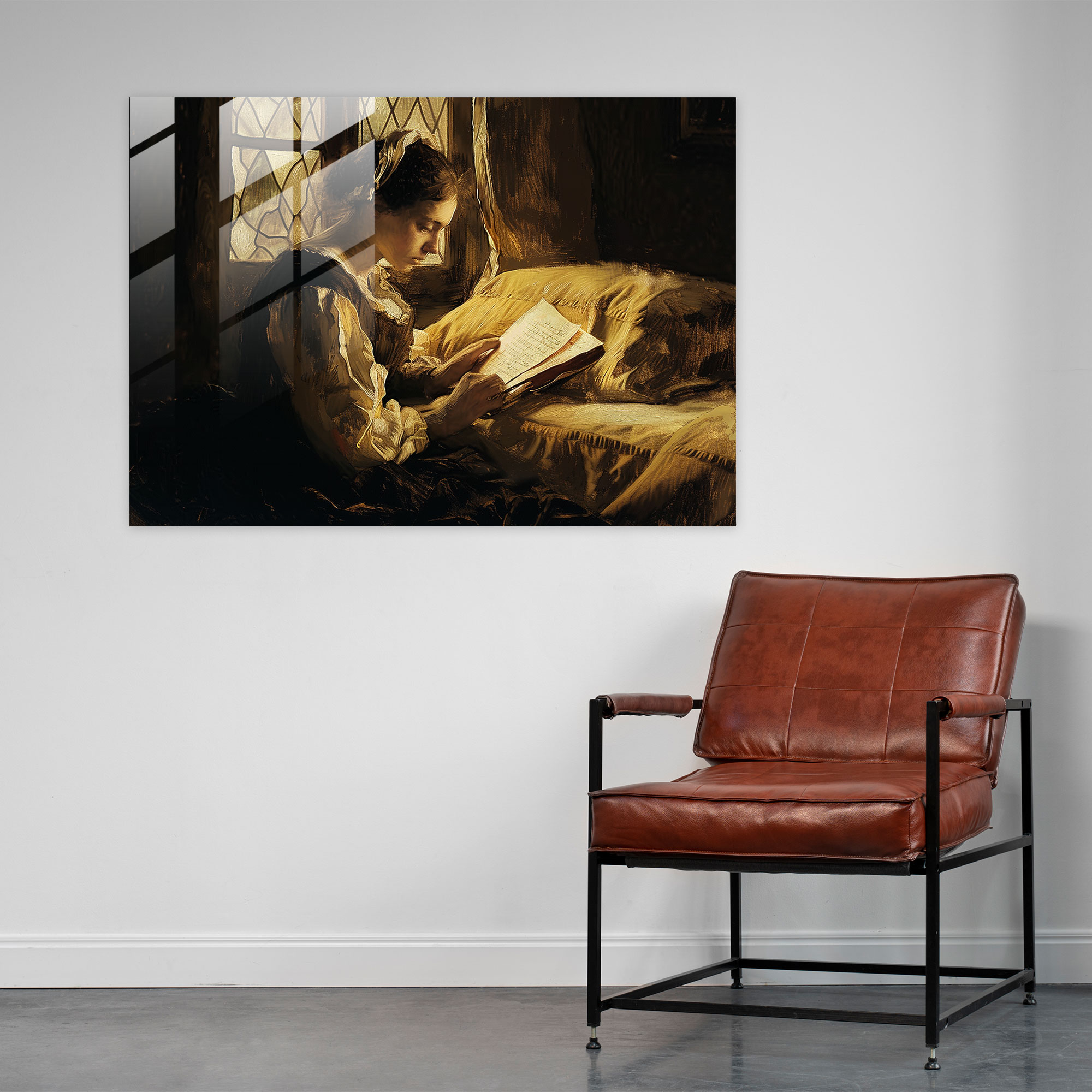 Rembrandt Glass Wall Art - Chiaroscuro Woman - Rembrandt, Wall Decoration, Glass Art, Rembrandt