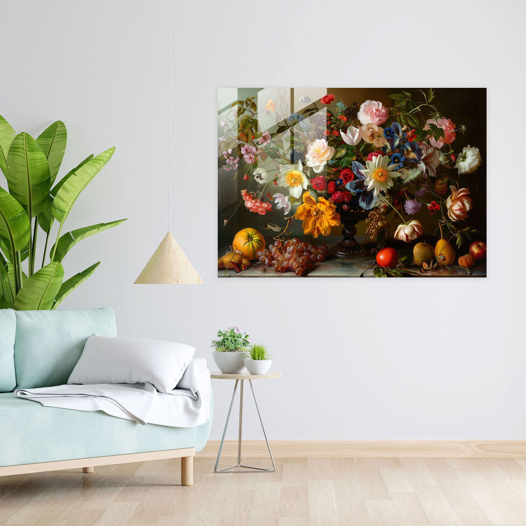 Rembrandt Glass Print - Floral Still Life - Rembrandt, Rembrandt, Home Decoration, Modern Art
