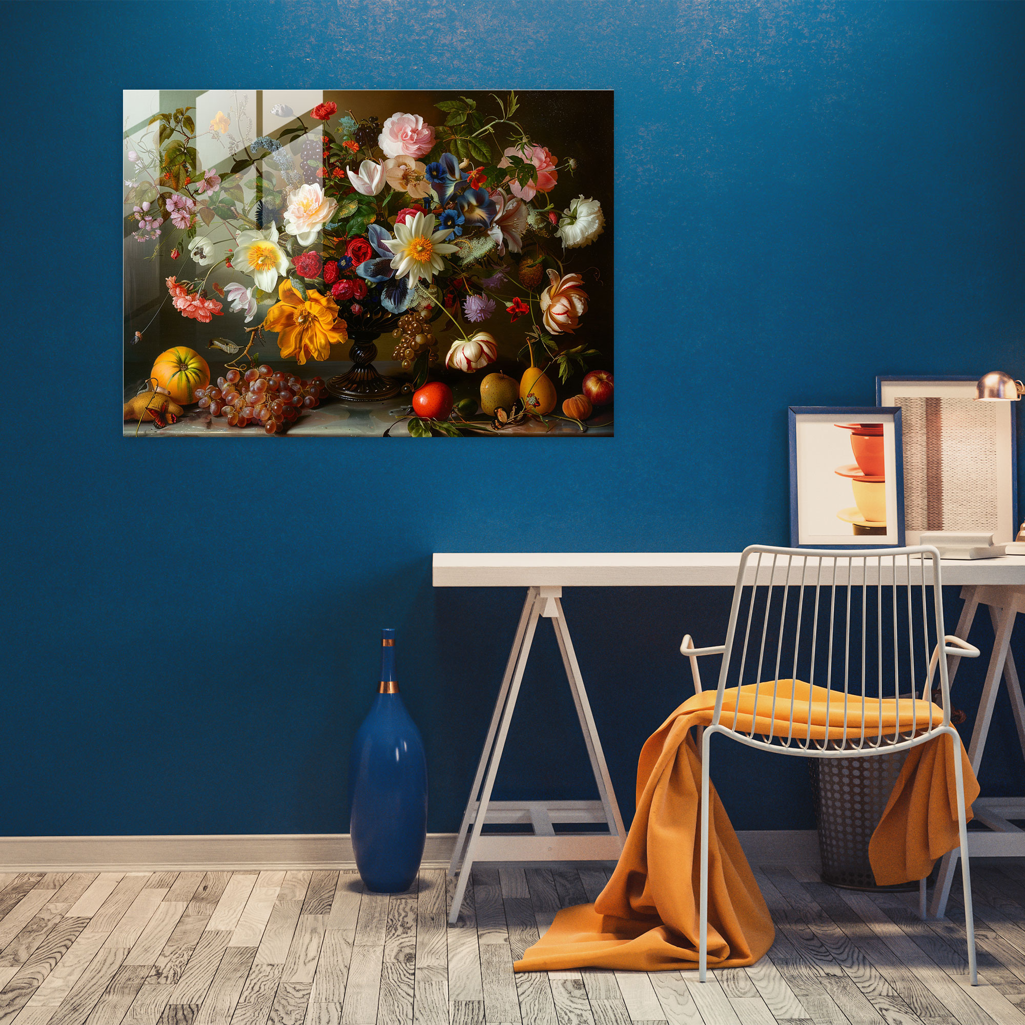 Rembrandt Glass Print - Floral Still Life - Rembrandt, Rembrandt, Home Decoration, Modern Art