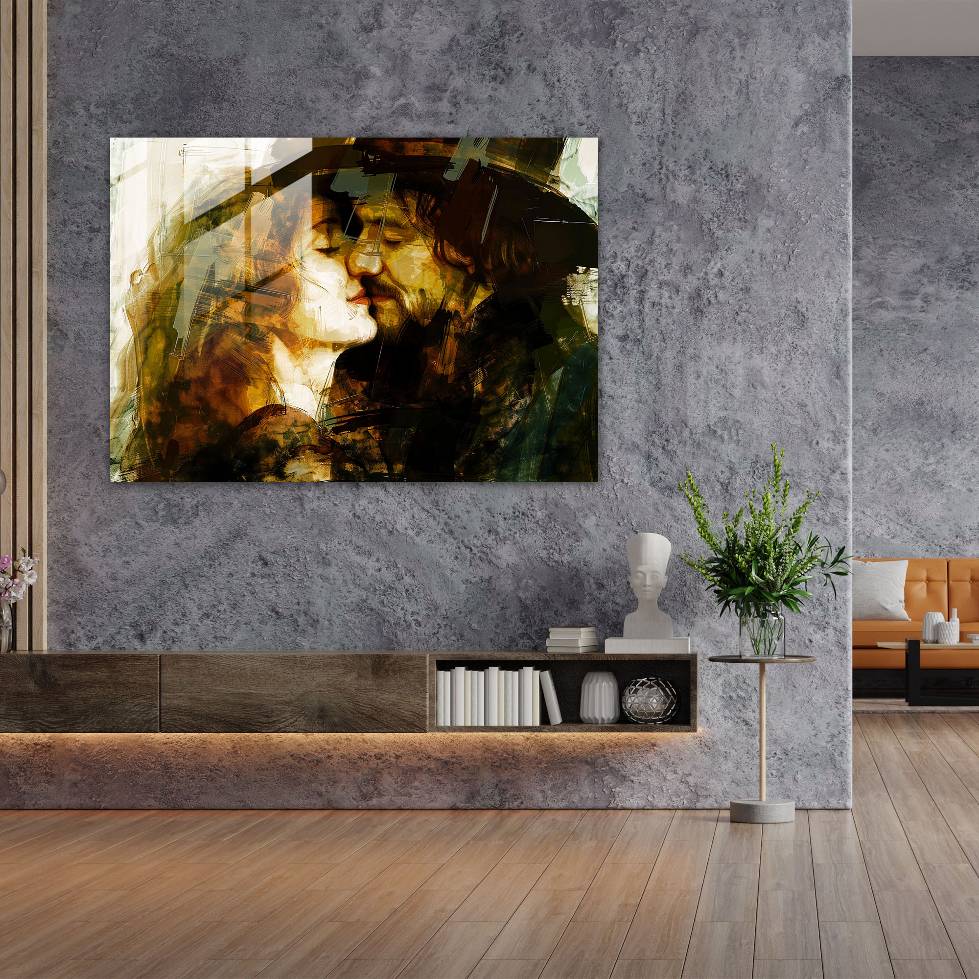 Rembrandt Glass Print - Intimate Couple - Rembrandt, Rembrandt, Home Decoration, Modern Art