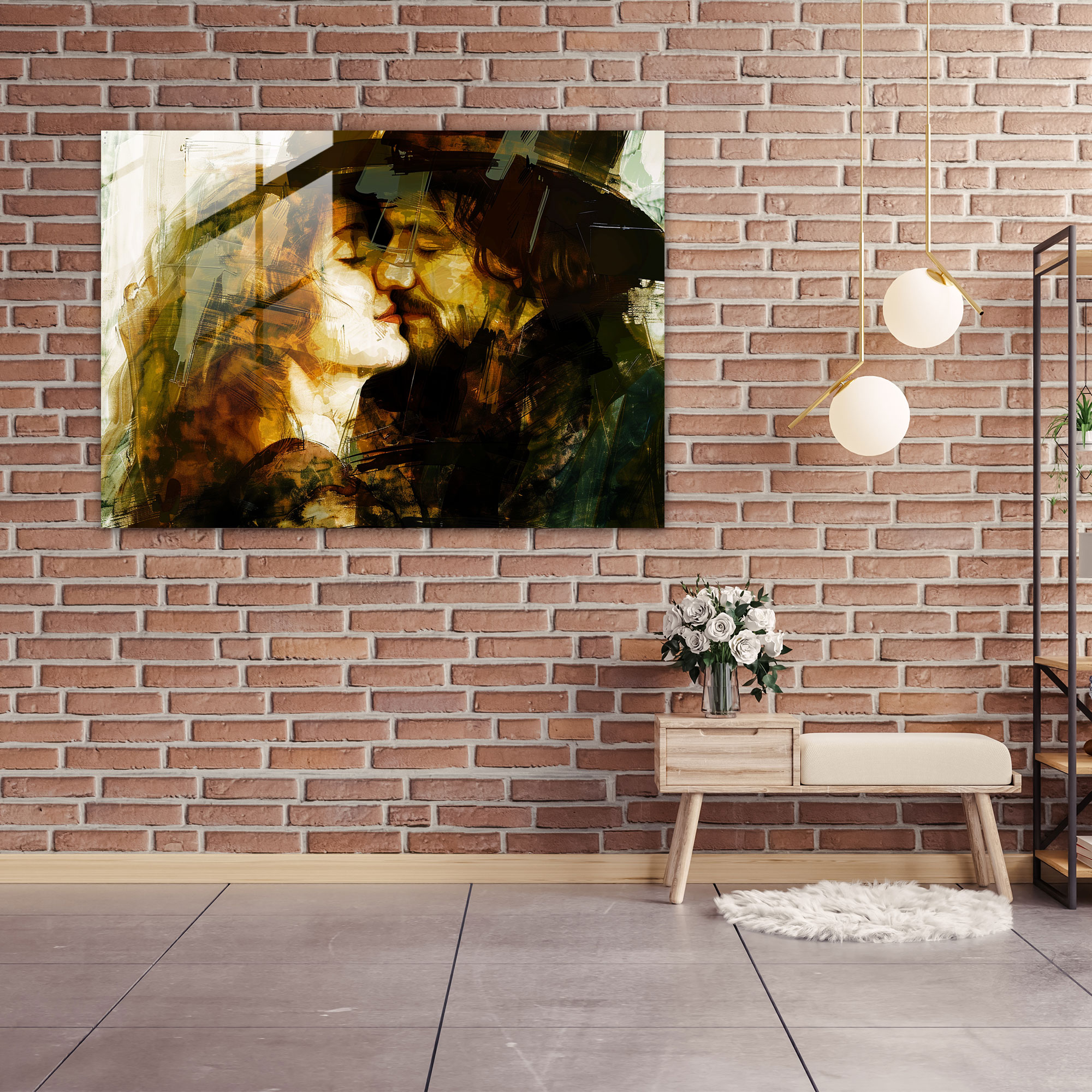 Rembrandt Glass Print - Intimate Couple - Rembrandt, Rembrandt, Home Decoration, Modern Art