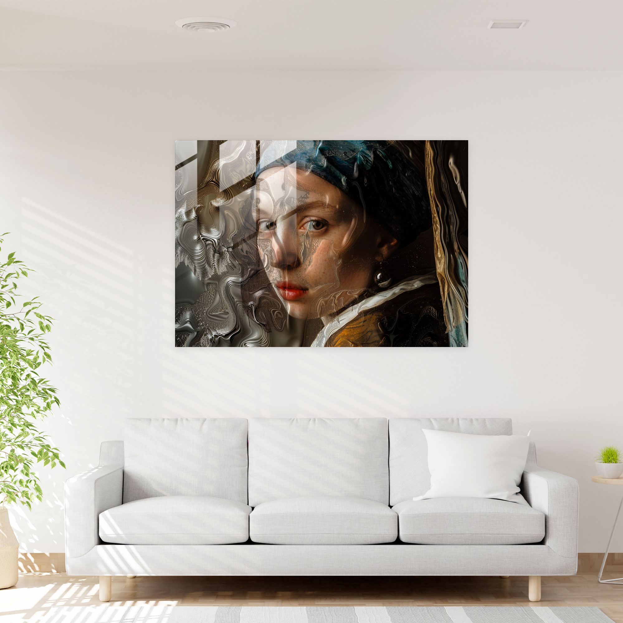 Rembrandt Woman Glass Wall Art - Rembrandt, Rembrandt, Wall Decoration, Glass Wall Art