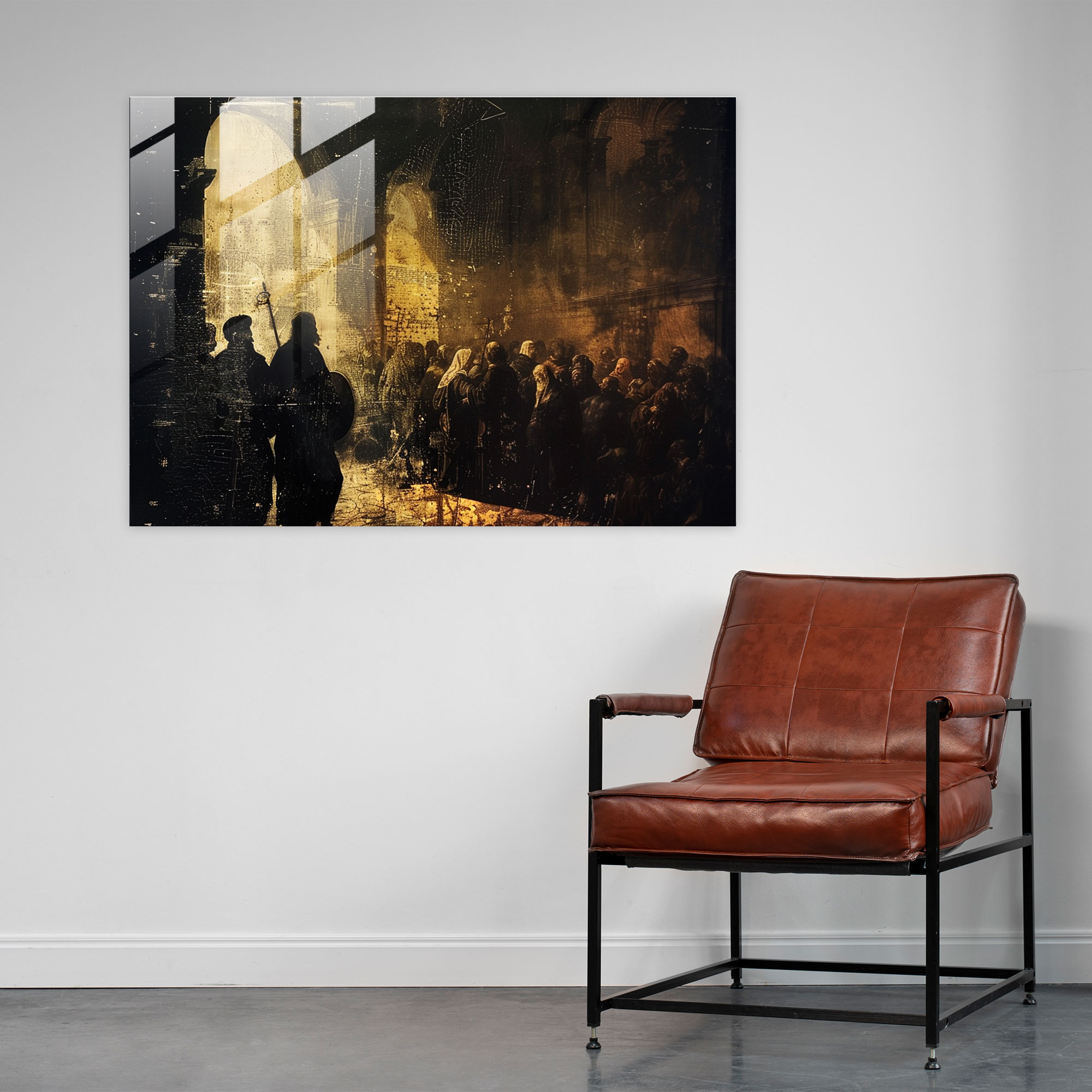 Rembrandt Biblical Scene Glass Print - Rembrandt, Home Decoration, Modern Art, Glass Print