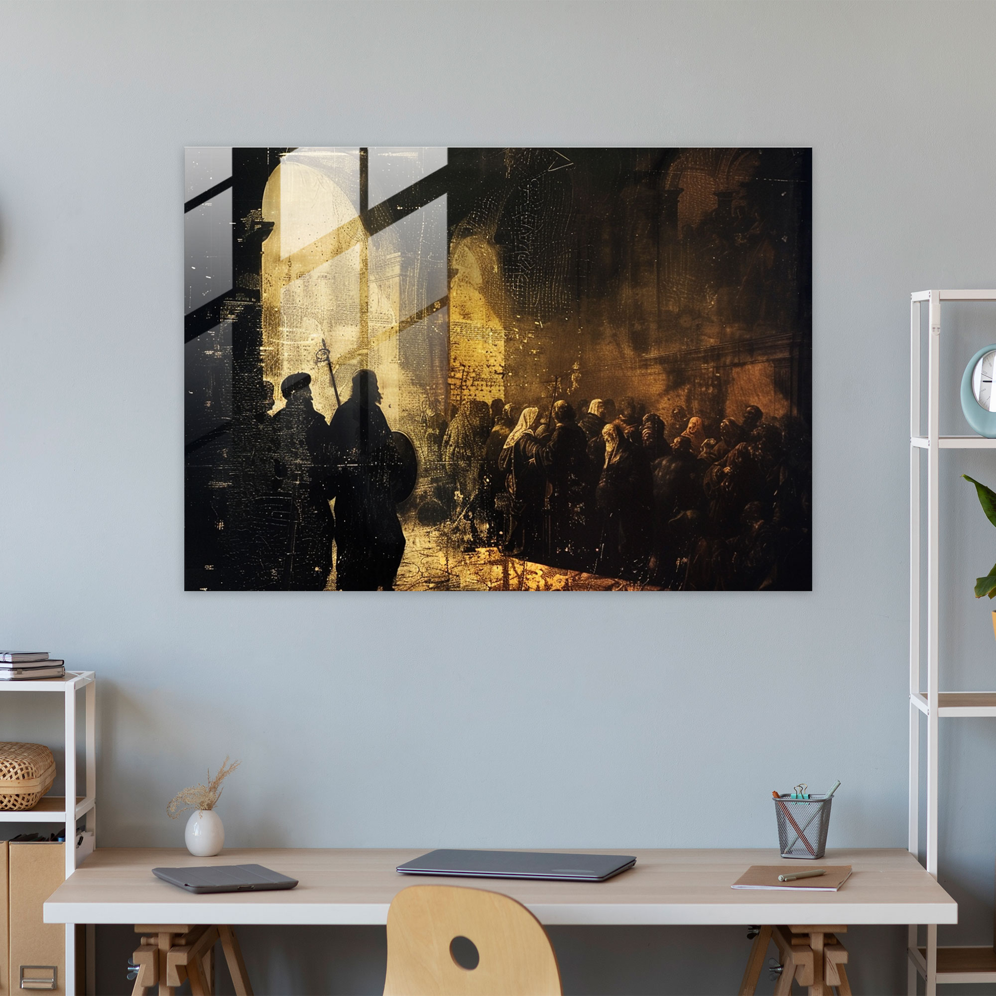 Rembrandt Biblical Scene Glass Print - Rembrandt, Home Decoration, Modern Art, Glass Print