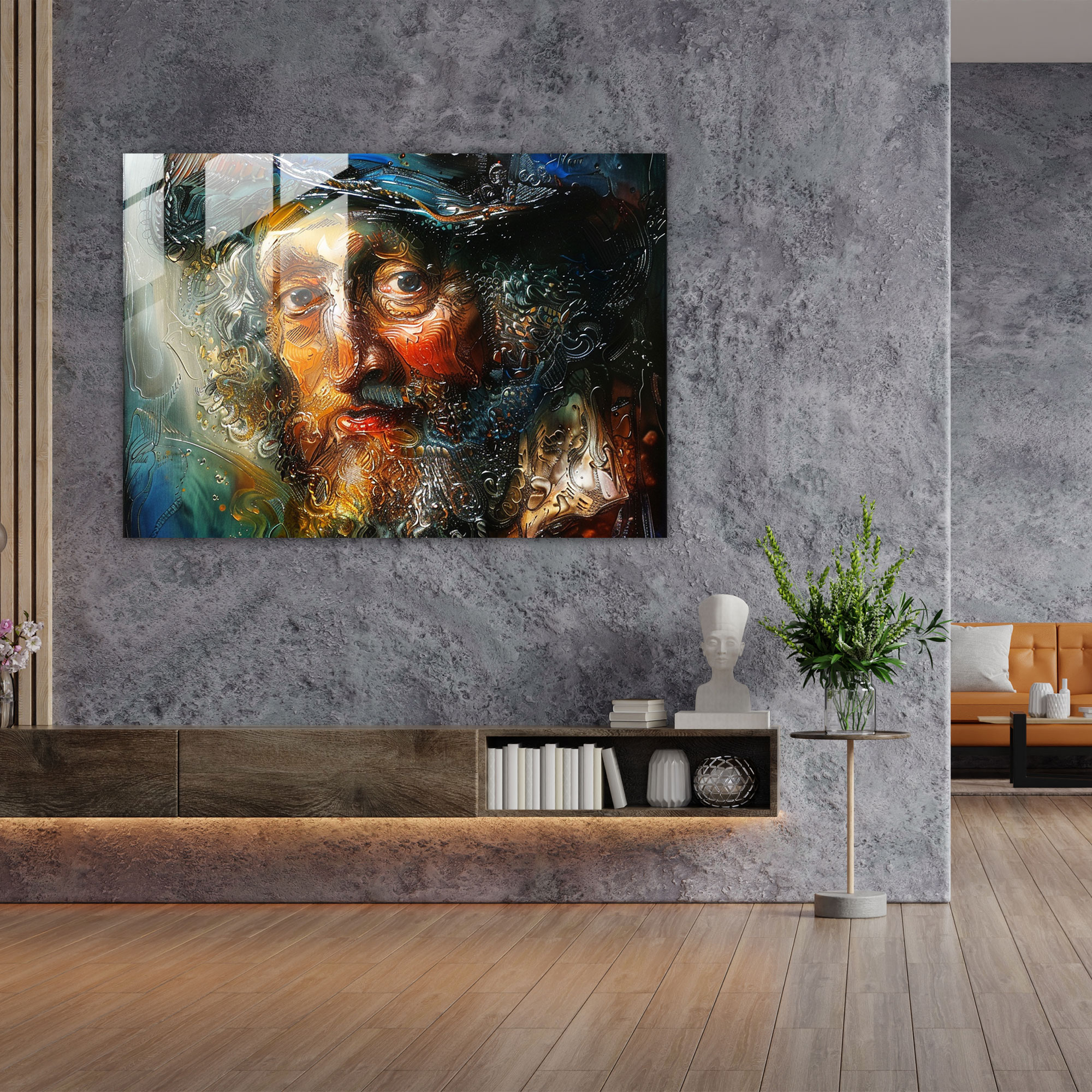 Rembrandt Historical Glass Art - Rembrandt, Modern Art, Home Decoration, Glass Art