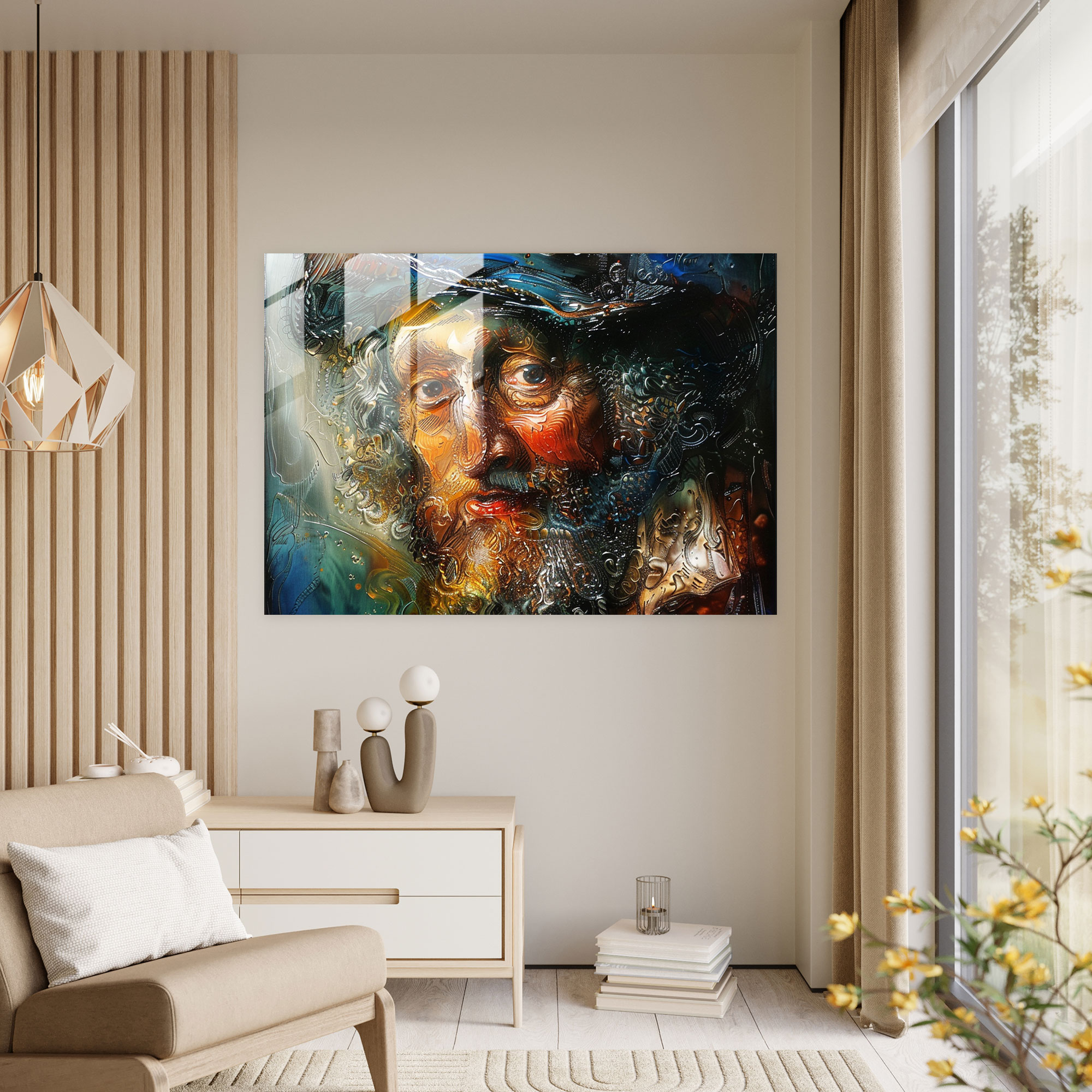 Rembrandt Historical Glass Art - Rembrandt, Modern Art, Home Decoration, Glass Art