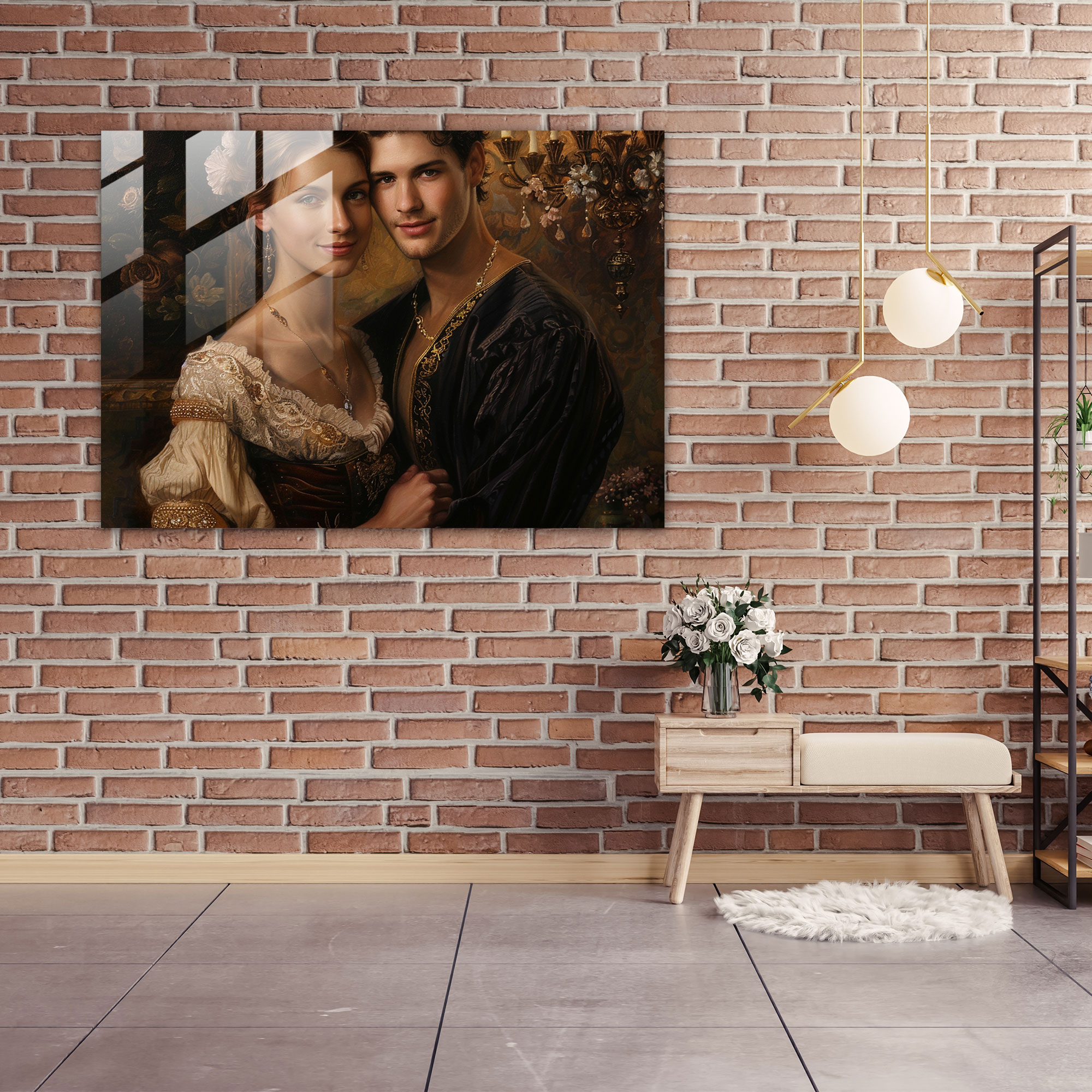 Rembrandt Couple Modern Art - Rembrandt, Glass Print, Rembrandt, Modern Art