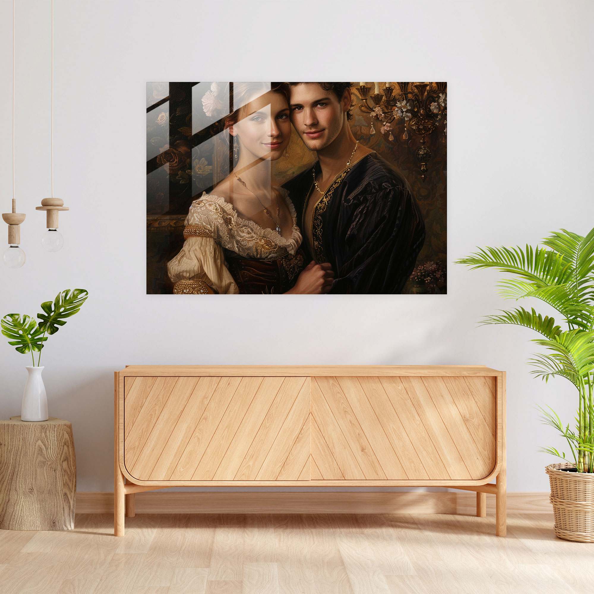 Rembrandt Couple Modern Art - Rembrandt, Glass Print, Rembrandt, Modern Art