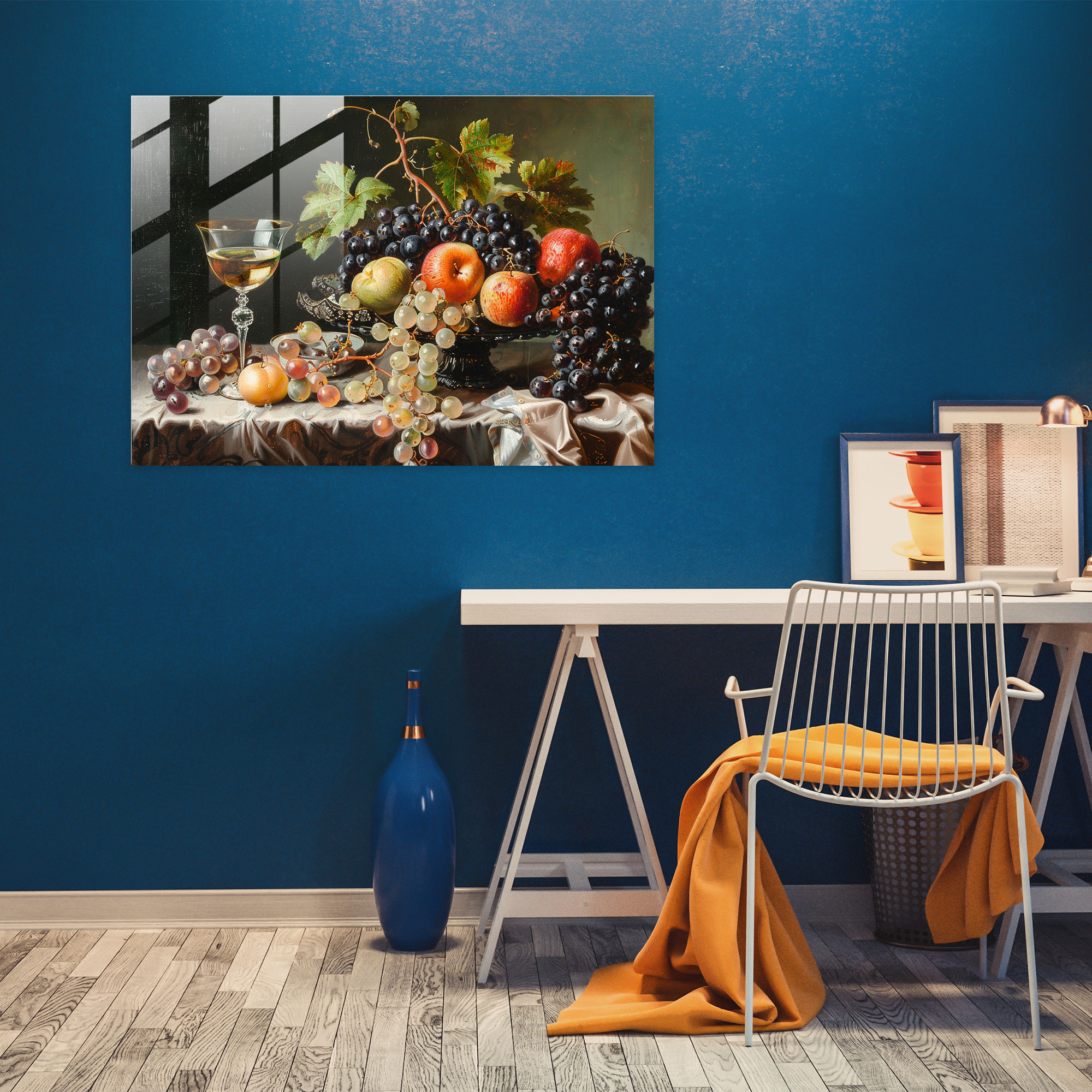 Rembrandt Glass Wall Art Still Life With Fruits - Rembrandt, Home Decoration, Glass Print, Rembrandt