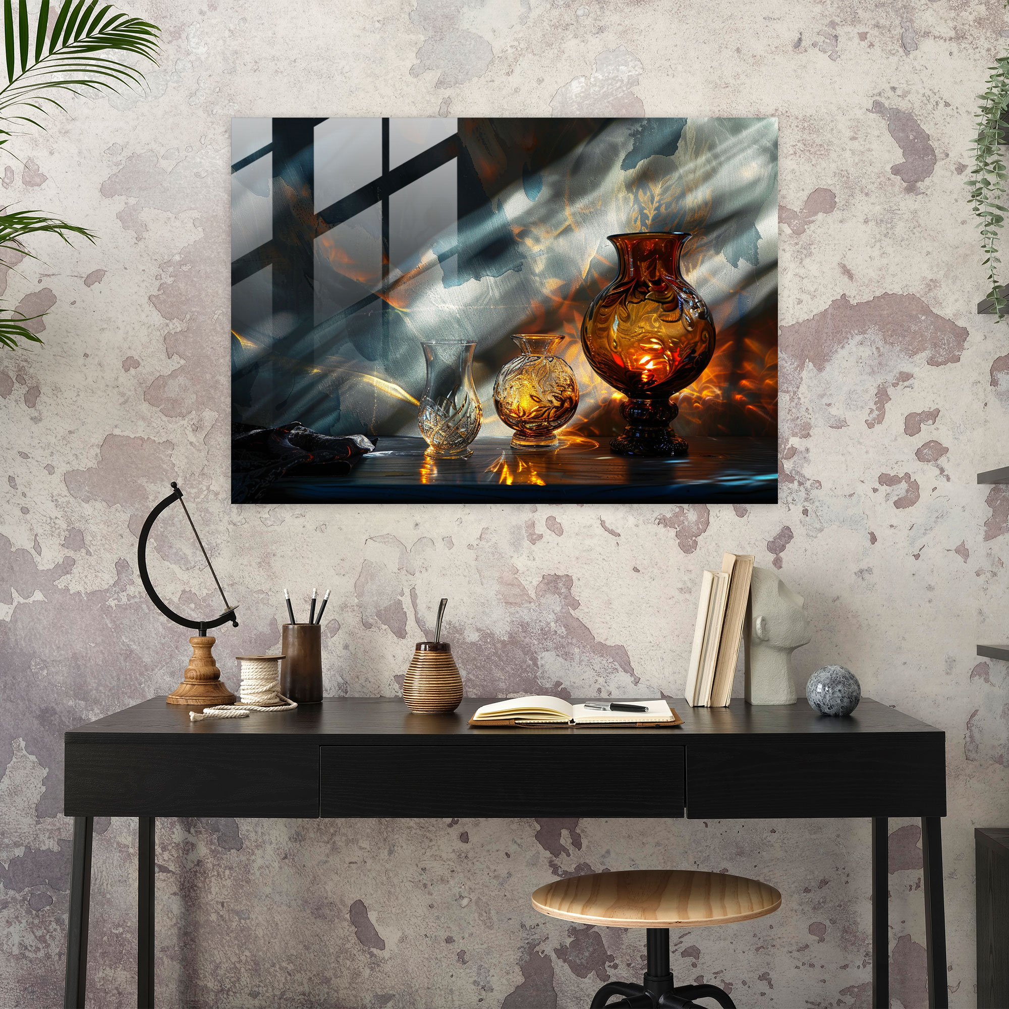 Rembrandt Dramatic Lighting Glass Art Print - Rembrandt, Glass Wall Art, Rembrandt, Modern Art