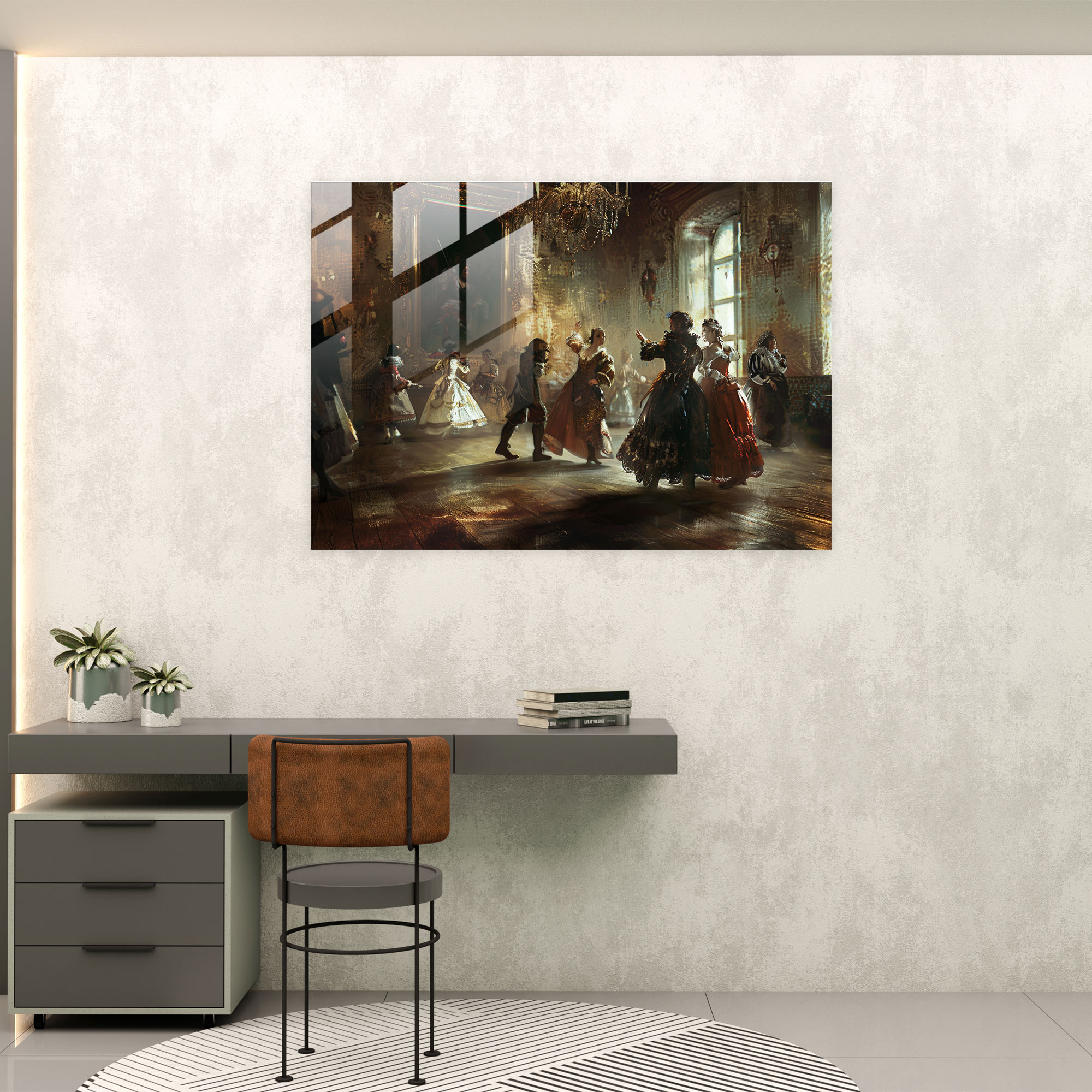 Rembrandt Historical Scene Modern Glass Print - Rembrandt, Glass Art, Home Decoration, Glass Wall Art