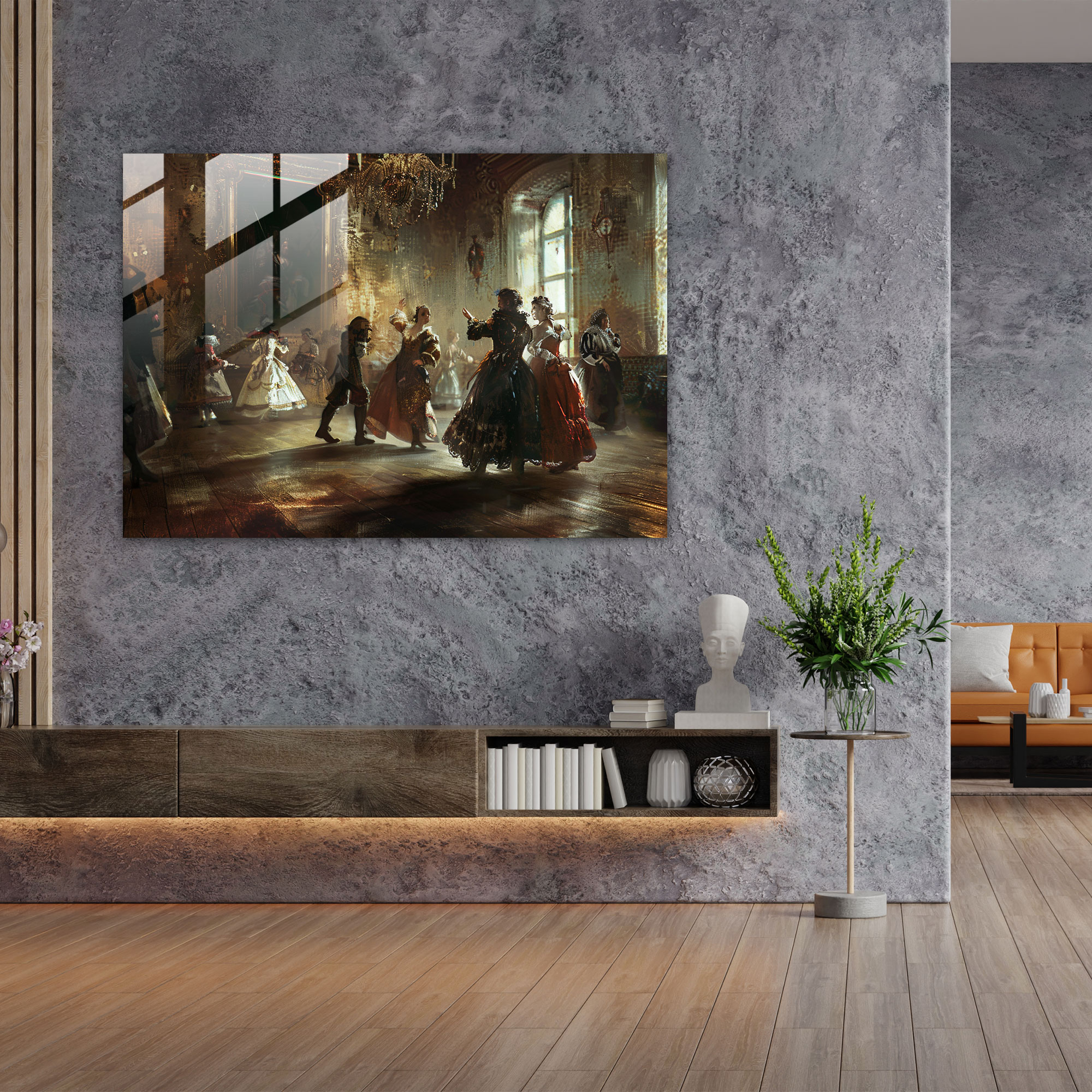 Rembrandt Historical Scene Modern Glass Print - Rembrandt, Glass Art, Home Decoration, Glass Wall Art