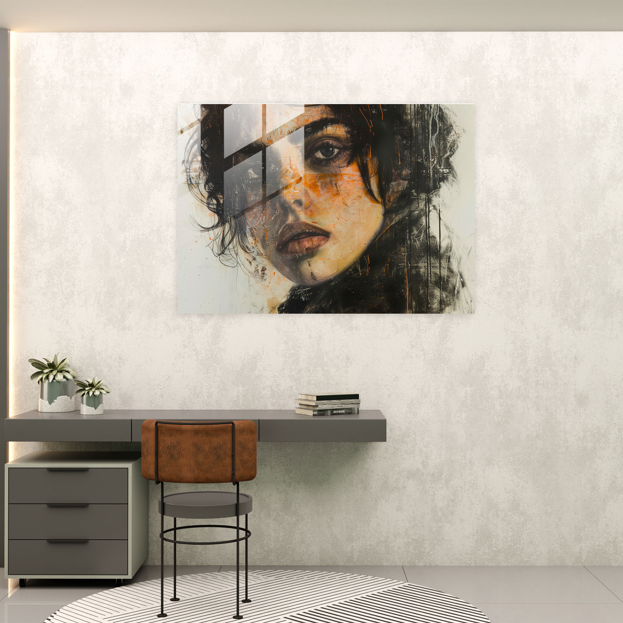 Rembrandt Intimate Portrait Glass Print Wall Decoration - Rembrandt, Glass Art, Glass Print, Rembrandt