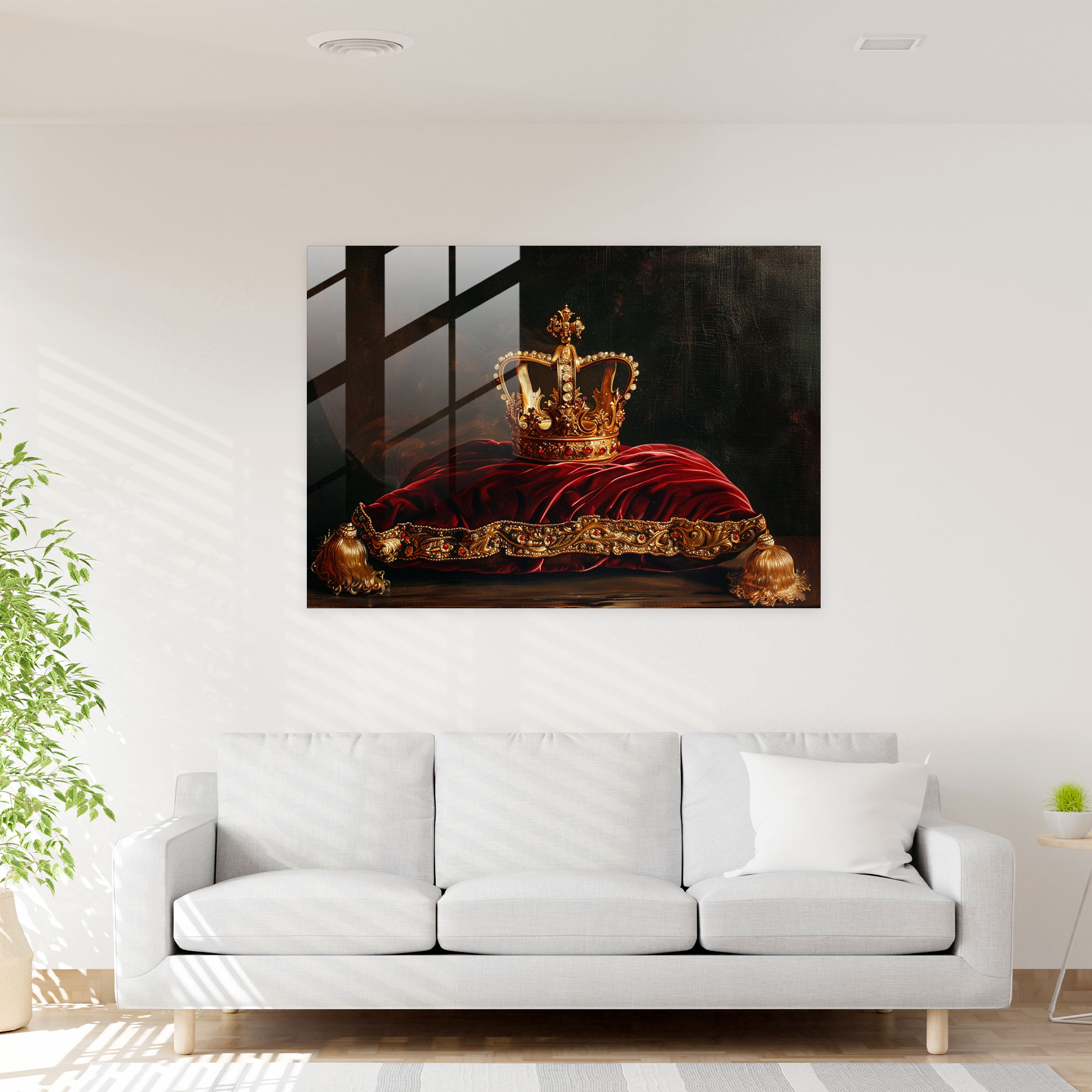 Rembrandt Glass Print - Golden Crown - Rembrandt, Royalty, Glass Print, Rembrandt