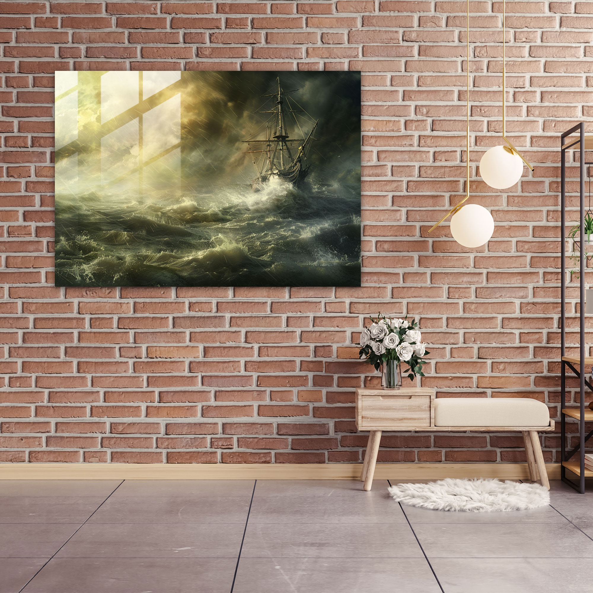 Rembrandt Glass Wall Art - Stormy Seas - Rembrandt, Rembrandt, Stormy Seas, Dramatic