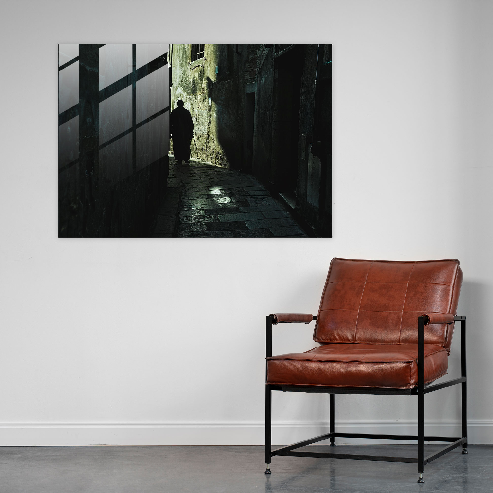 Rembrandt Glass Wall Art - Shadowy Alley - Rembrandt, Glass Wall Art, Glass Art, Rembrandt