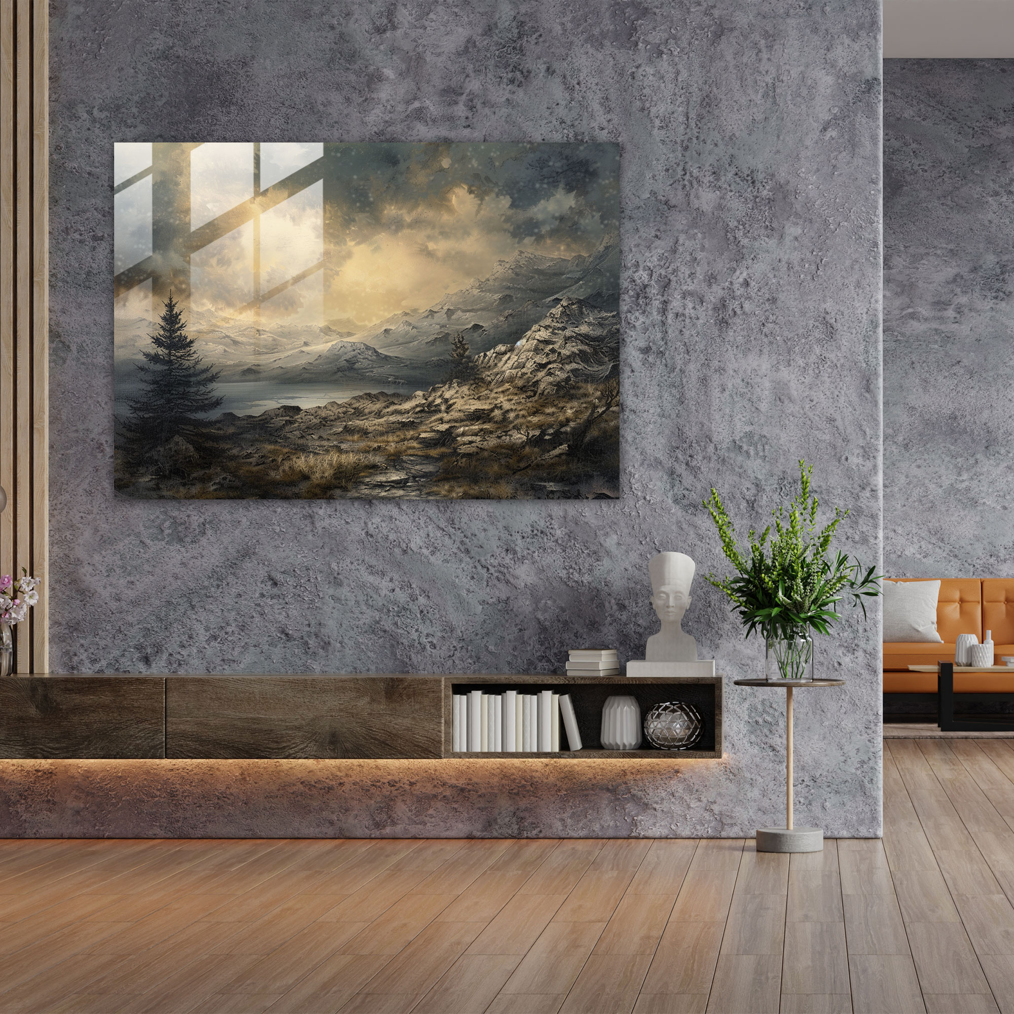 Rembrandt Glass Print Modern Art - Rembrandt, Bold, Glass Print, Captivating