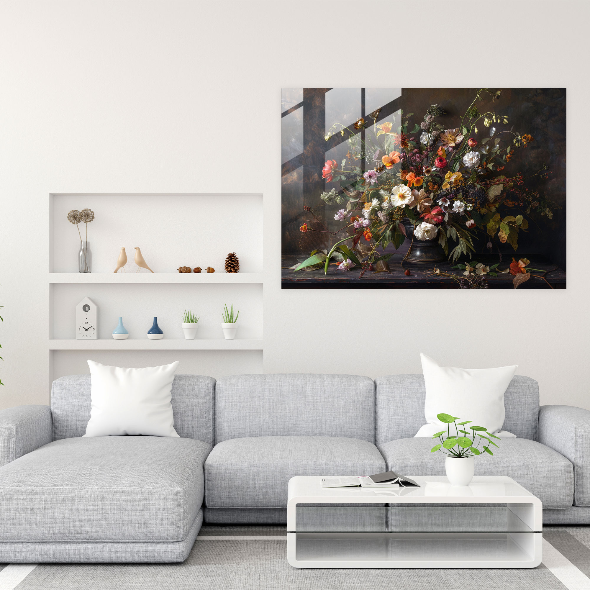 Rembrandt Glass Art - Floral Still Life - Rembrandt, Glass Print, Glass Art, Still Life