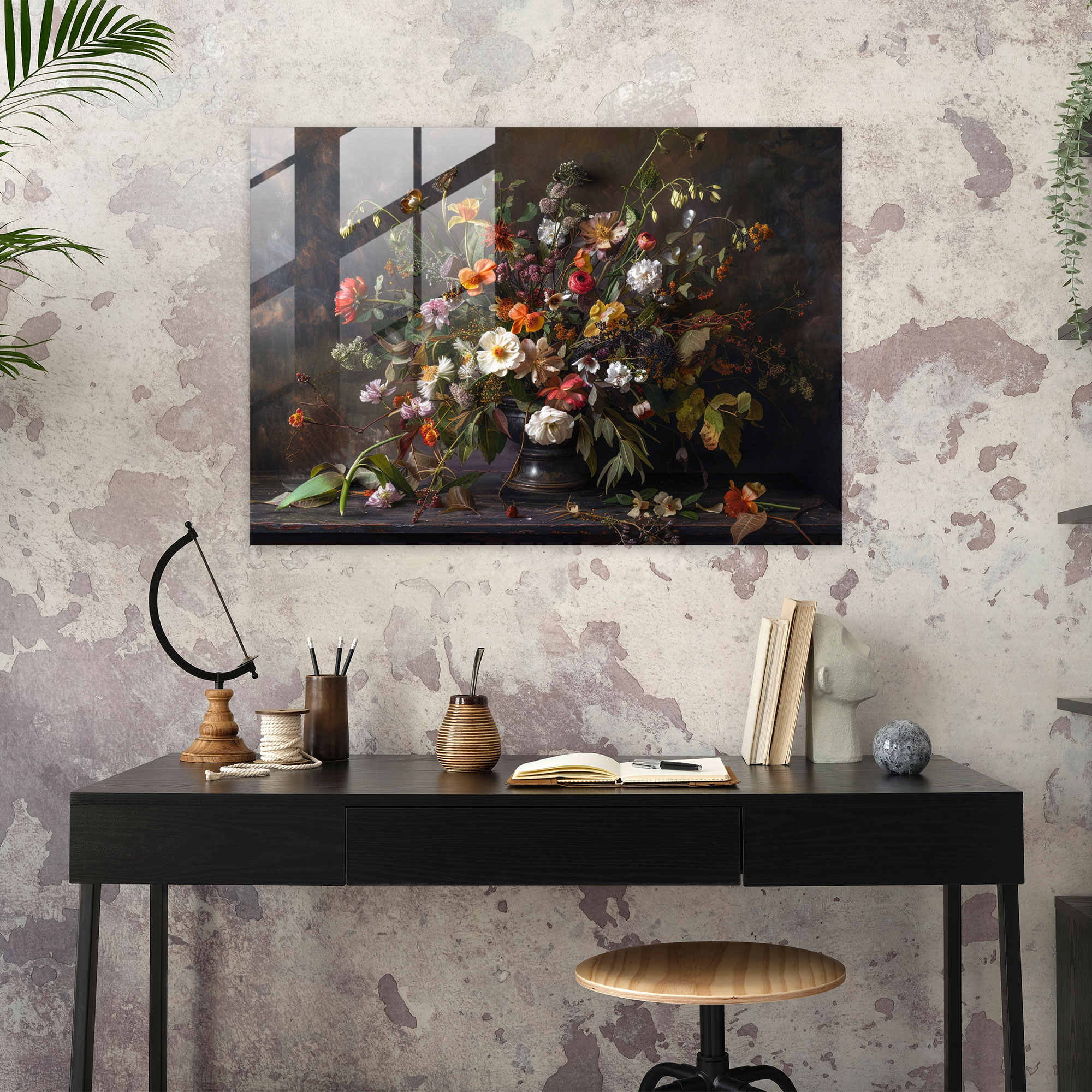 Rembrandt Glass Art - Floral Still Life - Rembrandt, Glass Print, Glass Art, Still Life