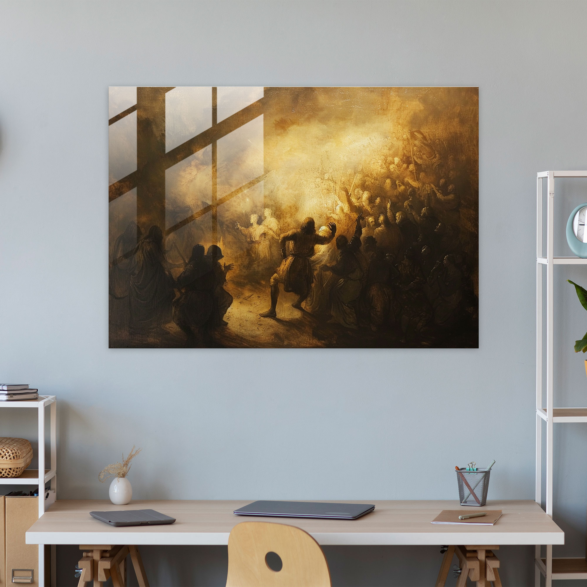 Rembrandt Modern Art - Biblical Scene - Rembrandt, Glass Wall Art, Glass Art, Modern Art