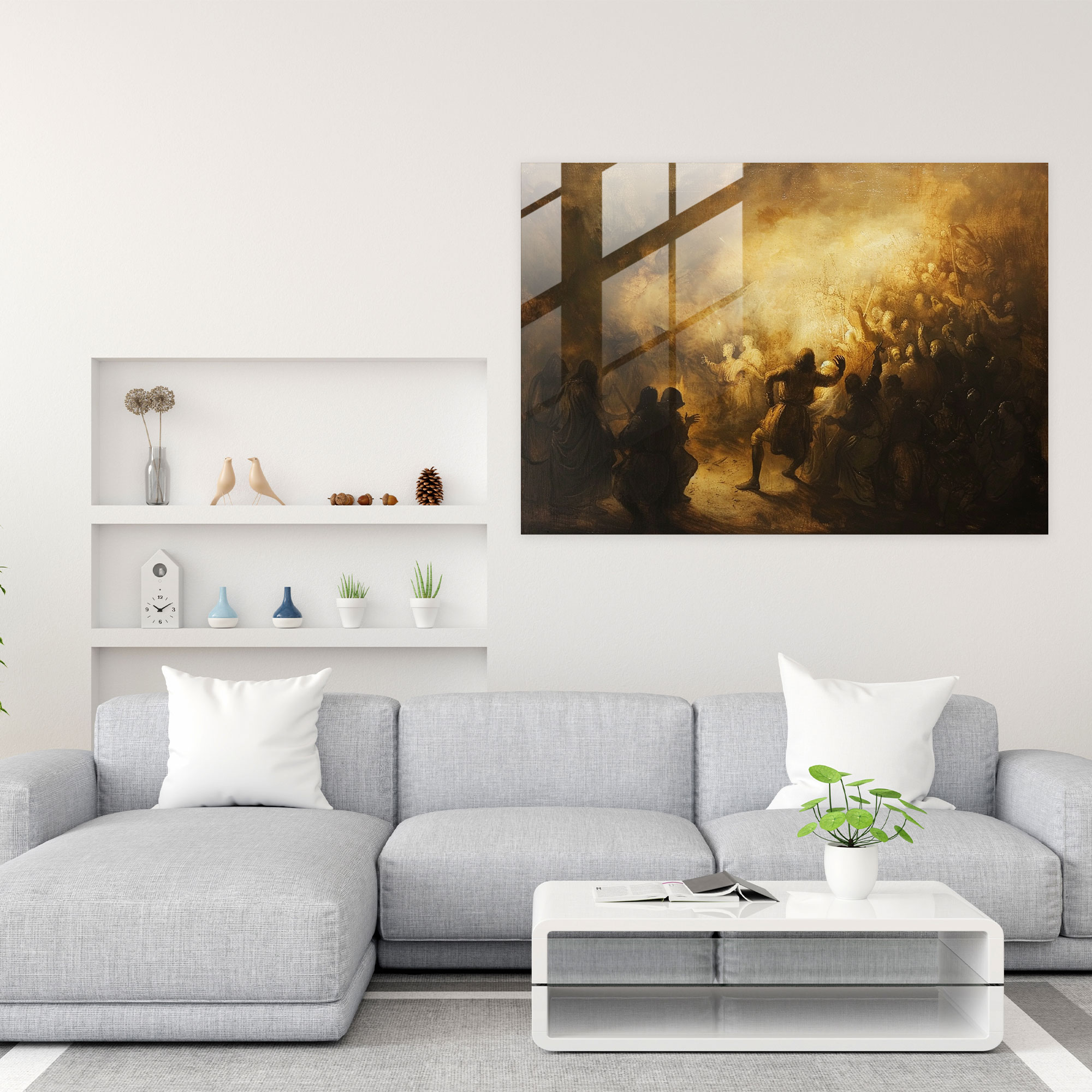 Rembrandt Modern Art - Biblical Scene - Rembrandt, Glass Wall Art, Glass Art, Modern Art
