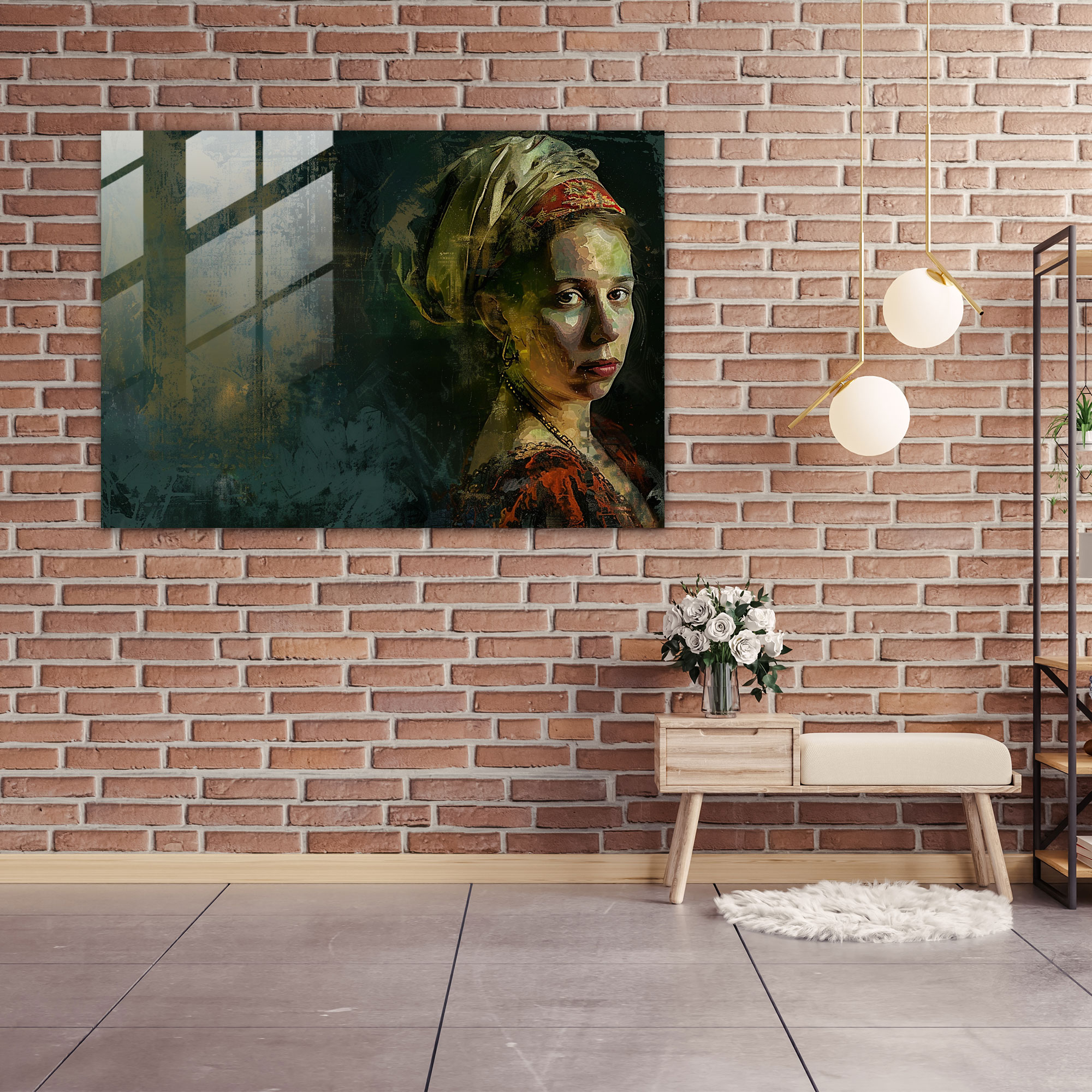 Rembrandt Glass Art - Dramatic Portrait Of A Woman - Rembrandt, Modern Art, Dramatic, Woman