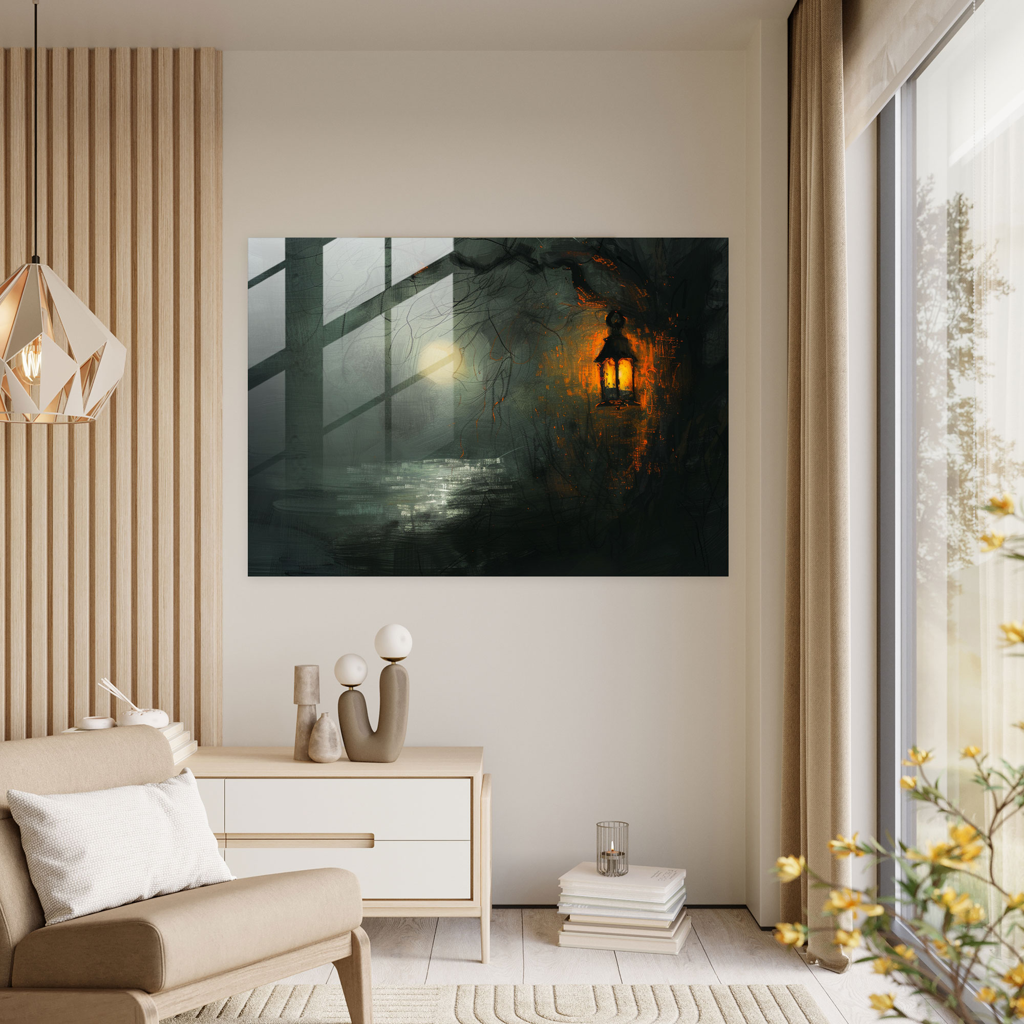 Rembrandt Home Decoration - Night Scene With Lantern - Rembrandt, Lantern, Modern Art, Rembrandt