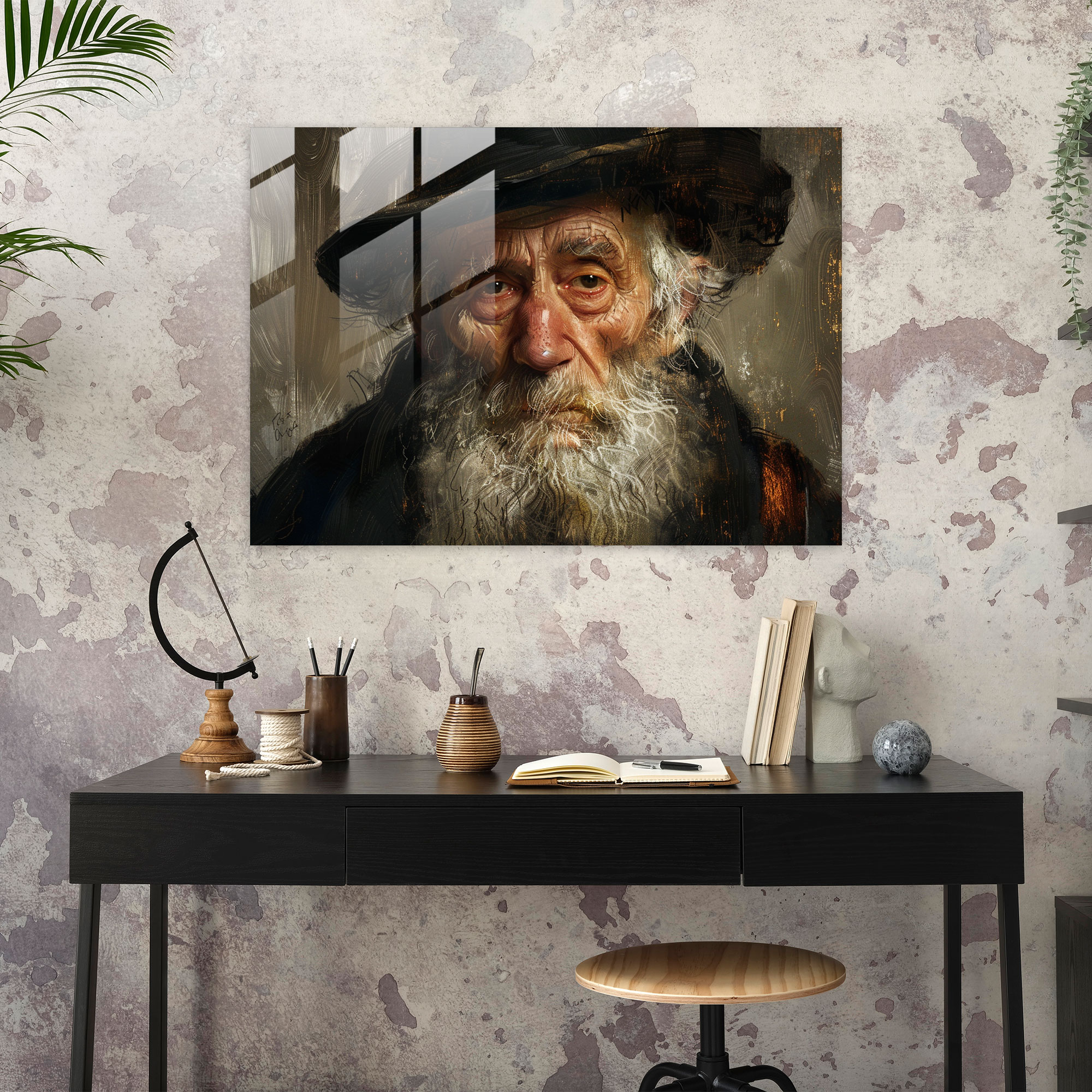 Rembrandt Glass Art Wall Decoration - Rembrandt, Glass Wall Art, Glass Art, Wall Decoration