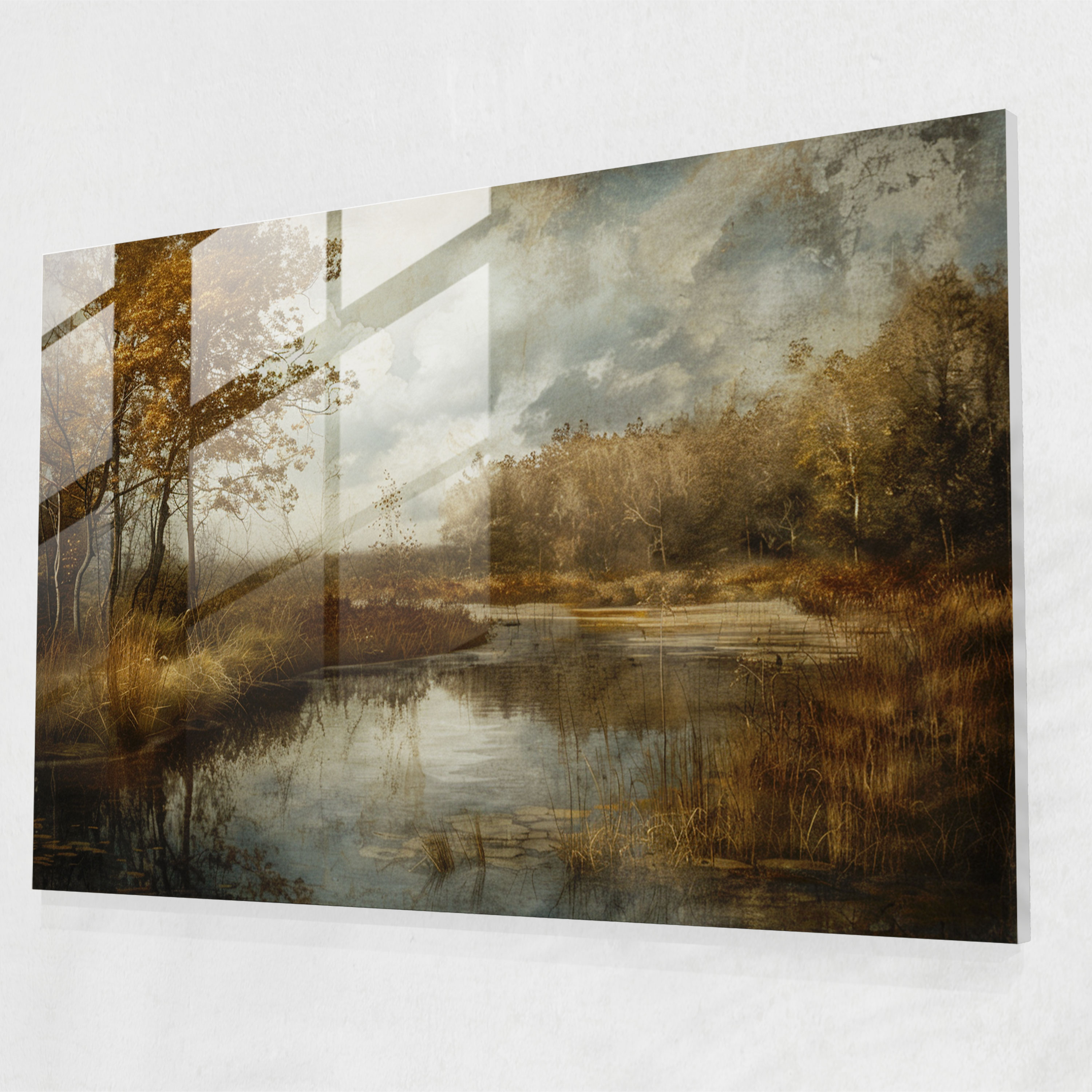 Rembrandt Glass Wall Art Landscape - Rembrandt, Glass Wall Art, Wall Decoration, Rembrandt