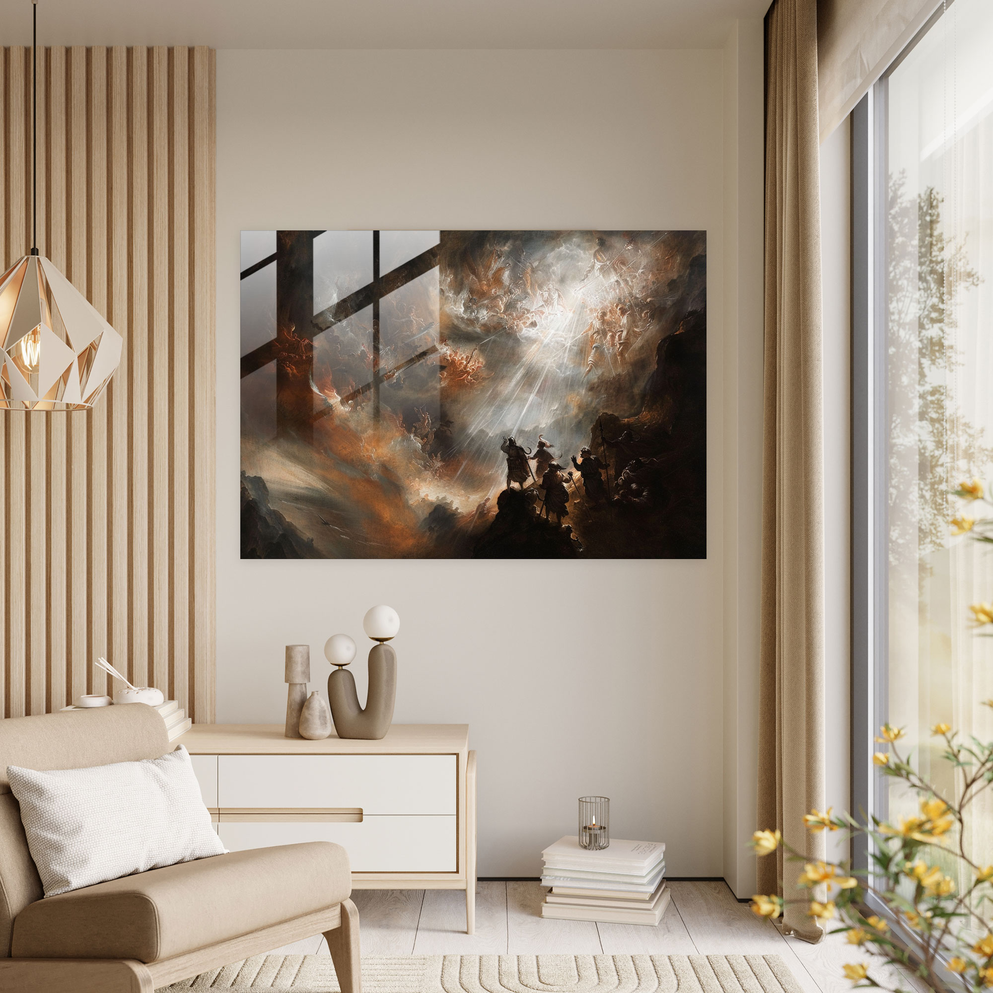 Rembrandt Mythological Scene Glass Print - Rembrandt, Rembrandt, Mythological Scene, Depth And Drama