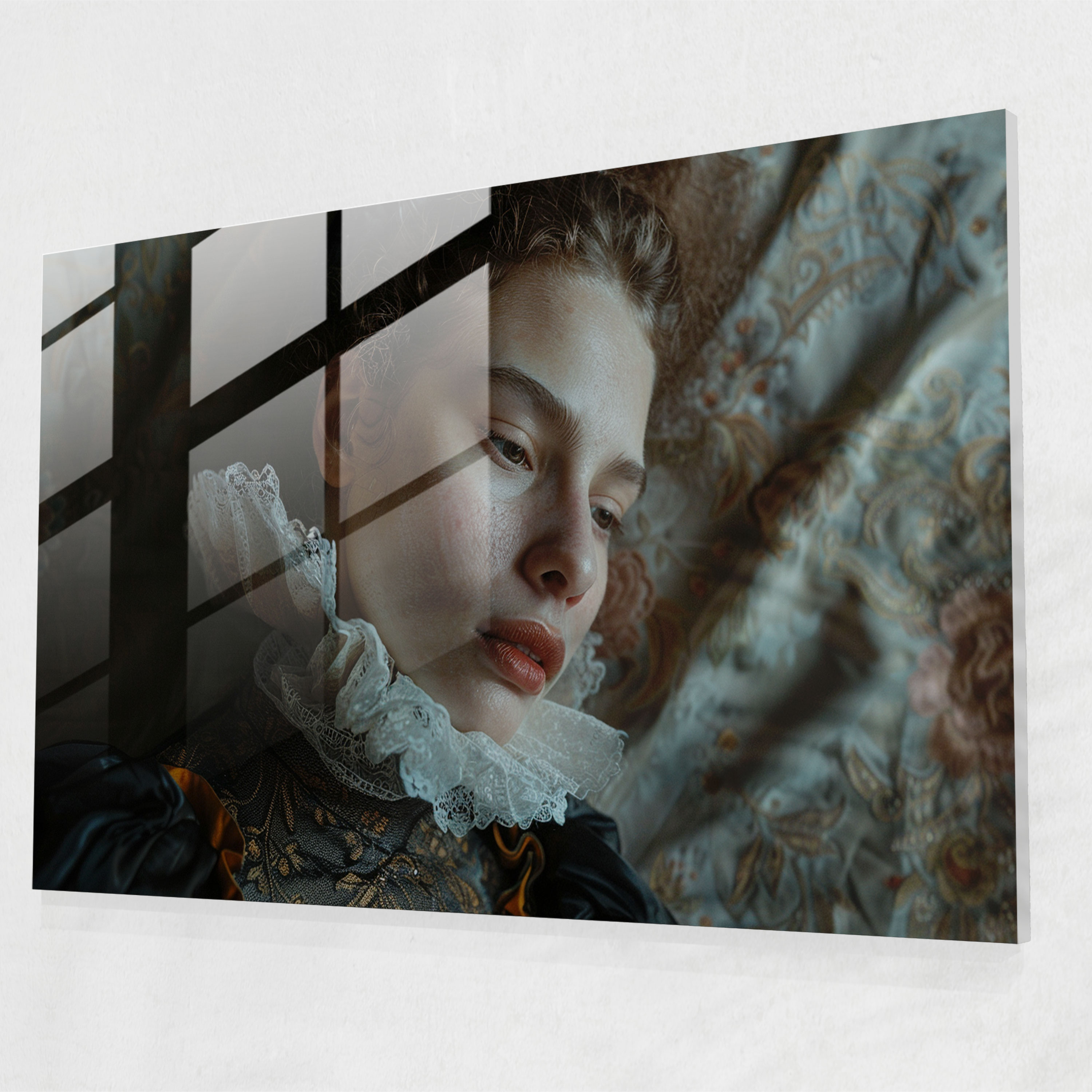 Rembrandt Glass Print Portrait - Rembrandt, Modern Art, Rembrandt, Glass Print