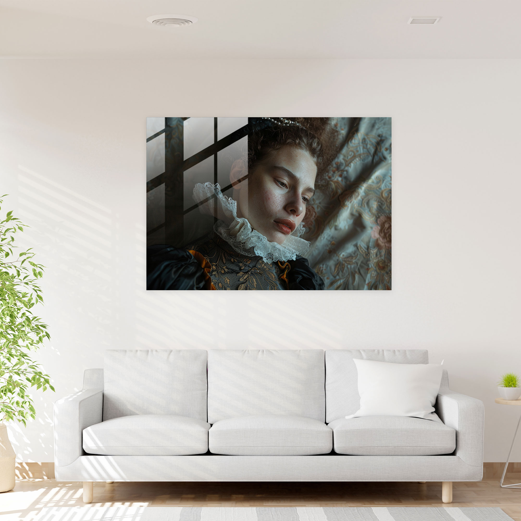 Rembrandt Glass Print Portrait - Rembrandt, Modern Art, Rembrandt, Glass Print