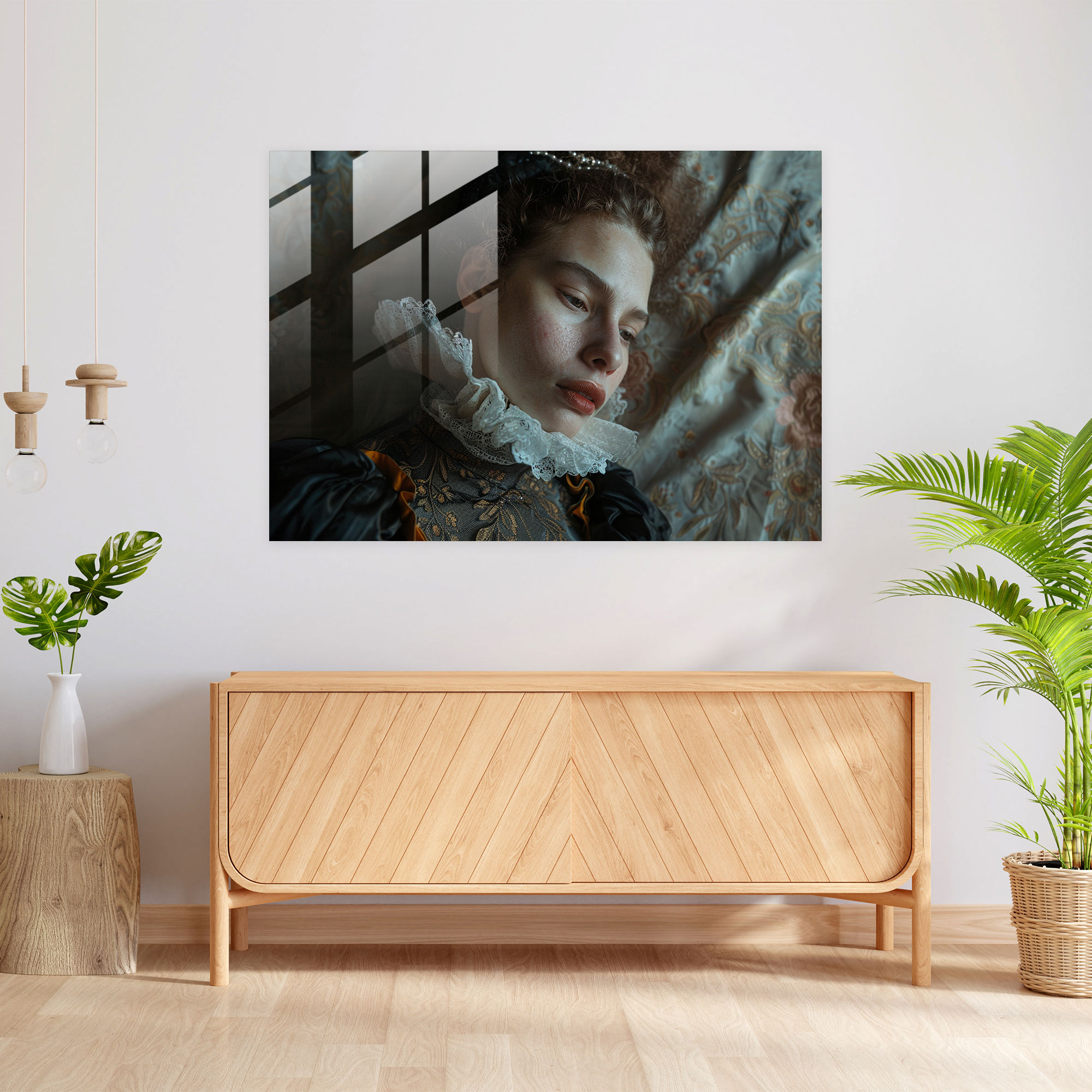 Rembrandt Glass Print Portrait - Rembrandt, Modern Art, Rembrandt, Glass Print