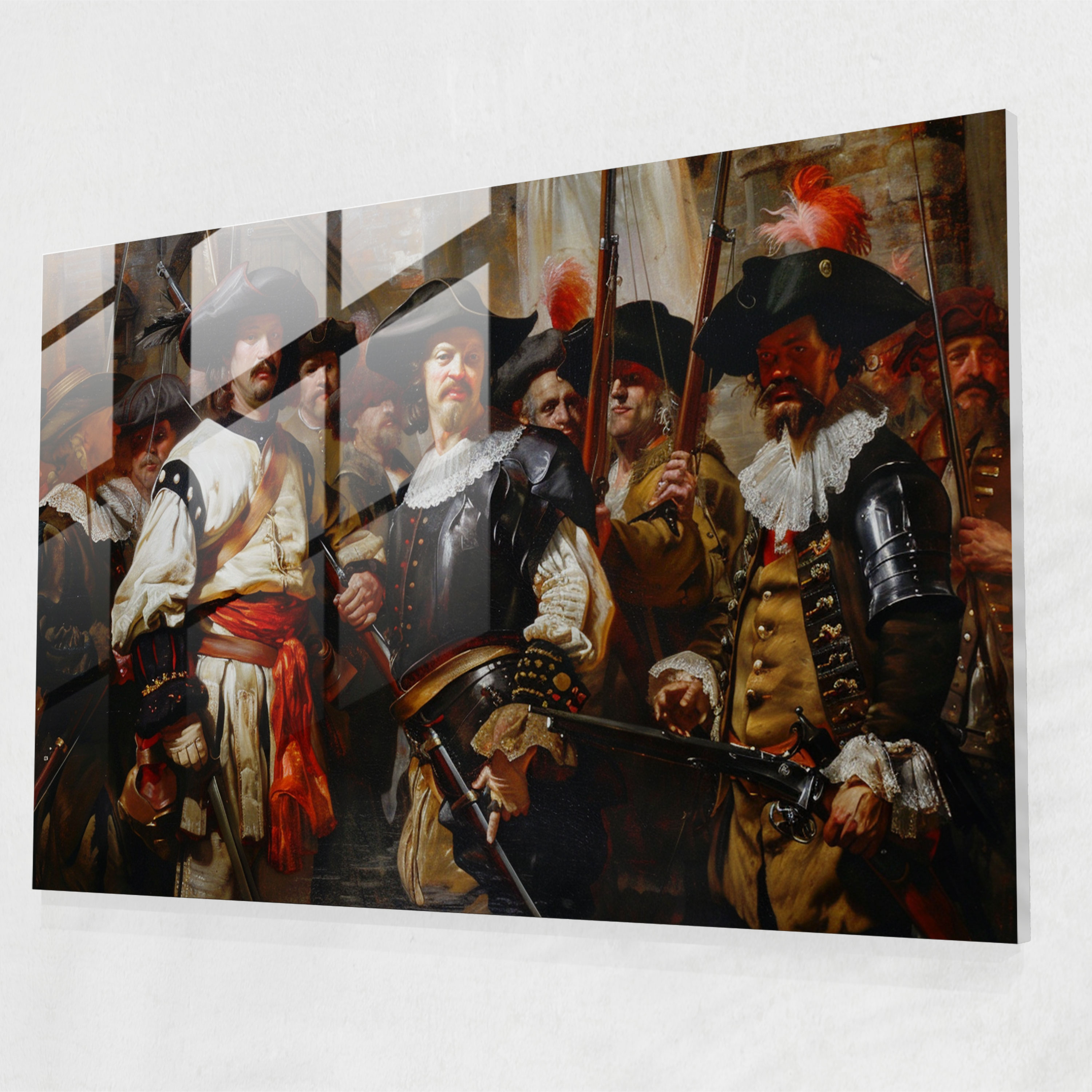 Rembrandt Glass Print Historical Painting - Rembrandt, Home Decoration, Glass Print, Rembrandt