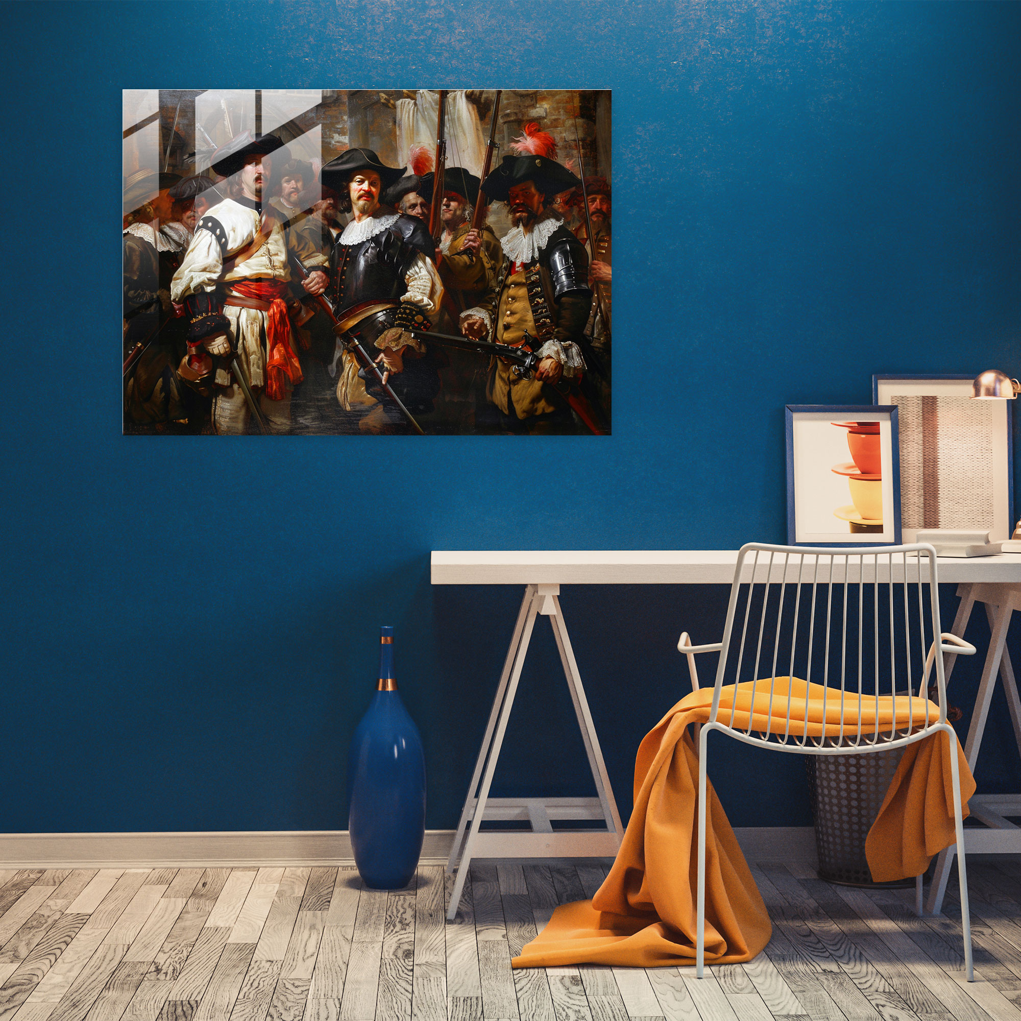 Rembrandt Glass Print Historical Painting - Rembrandt, Home Decoration, Glass Print, Rembrandt