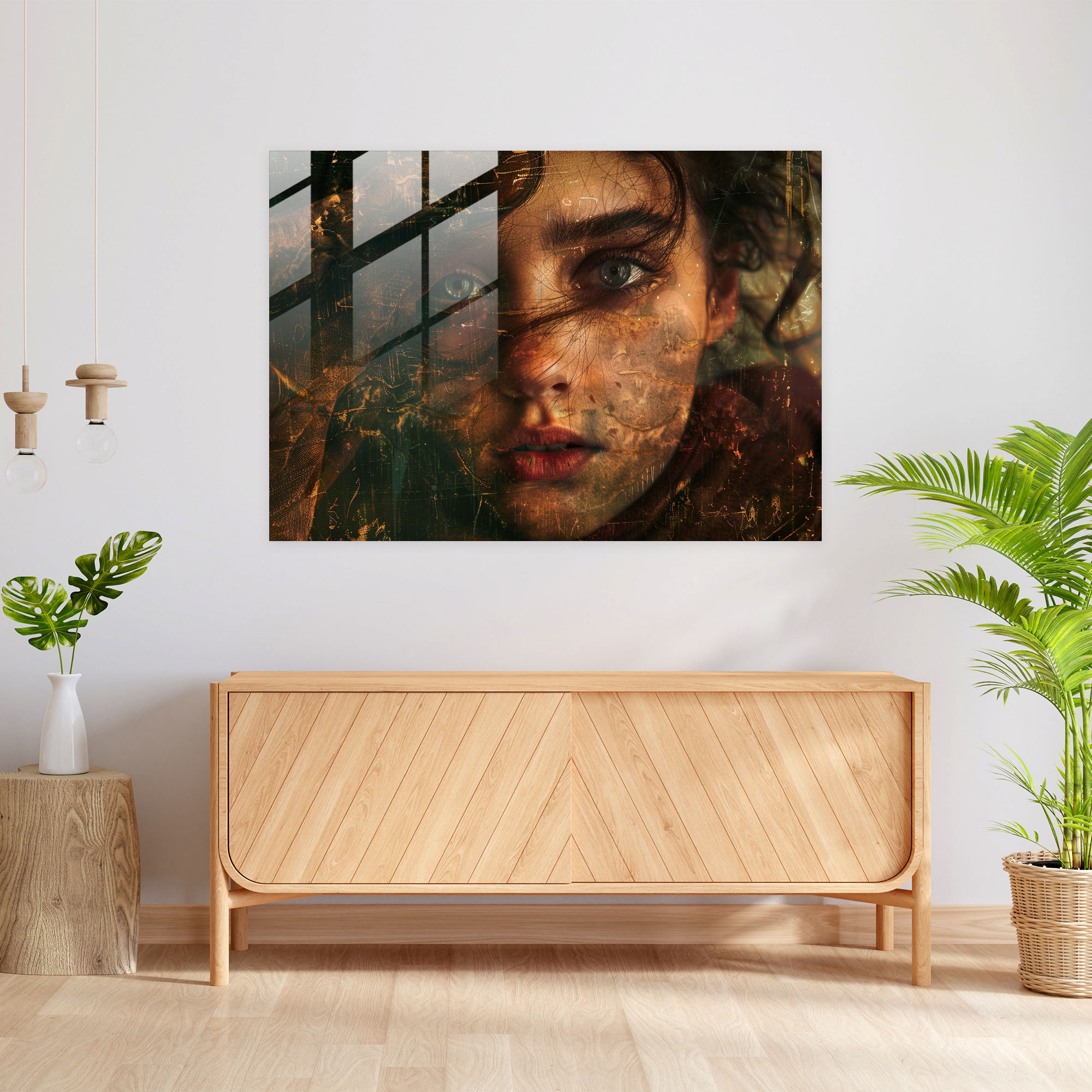 Glass Wall Art Mysterious Portrait Rembrandt - Rembrandt, Rembrandt, Glass Wall Art, Glass Art