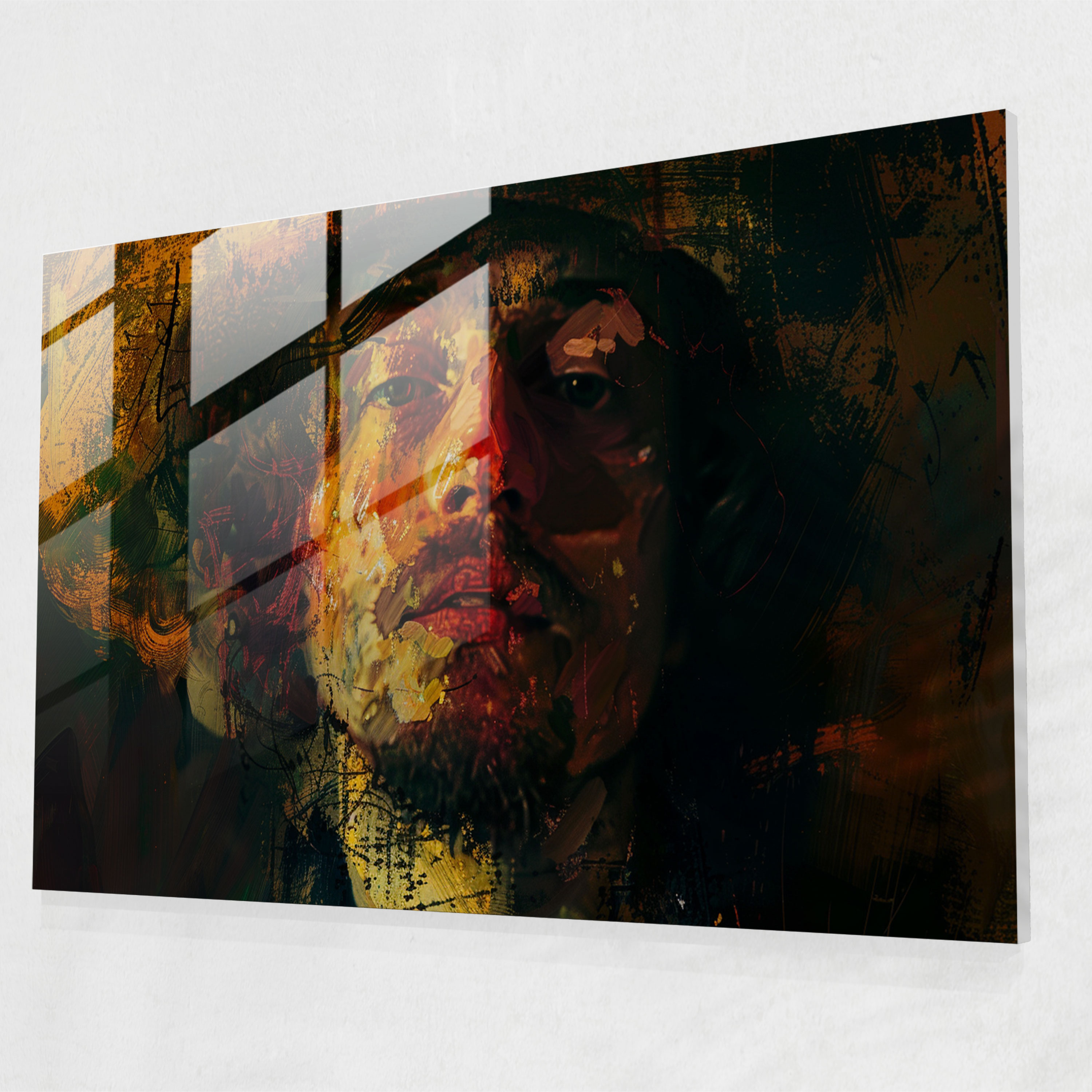 Glass Wall Art Rembrandt Self-Portrait - Rembrandt, Rembrandt, Glass Art, Glass Wall Art