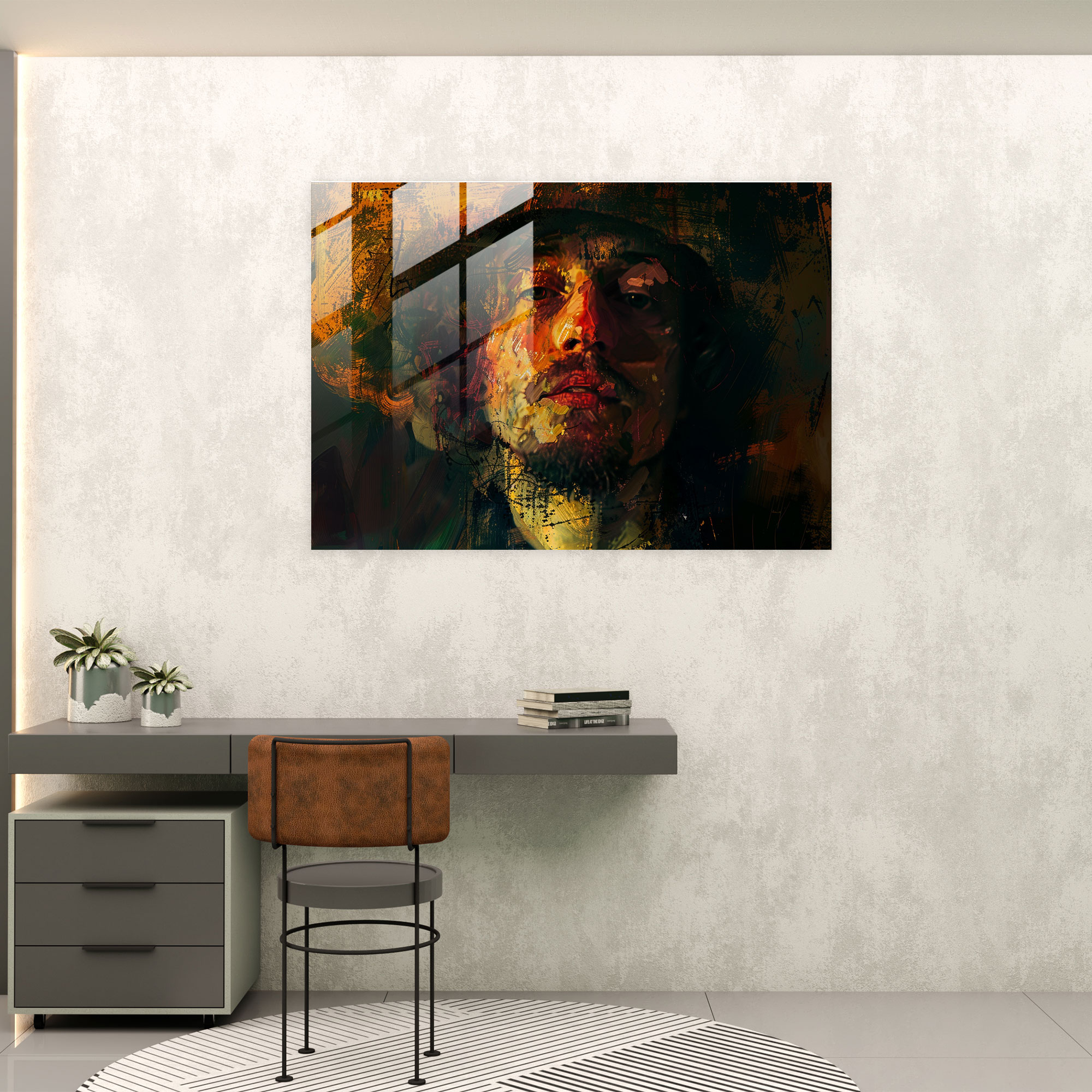 Glass Wall Art Rembrandt Self-Portrait - Rembrandt, Rembrandt, Glass Art, Glass Wall Art