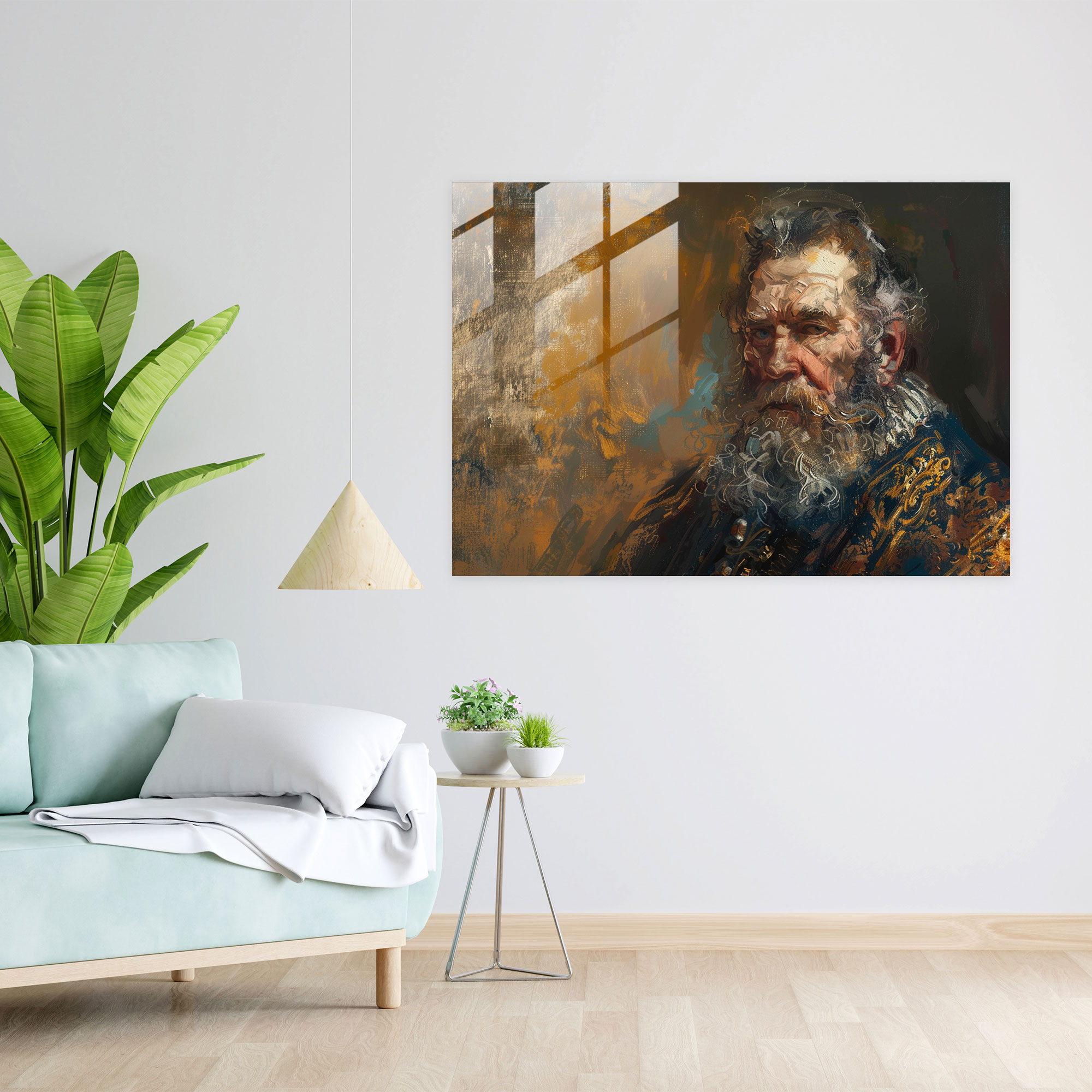 Glass Wall Art Regal Portrait Rembrandt - Rembrandt, Rembrandt, Glass Wall Art, Glass Art