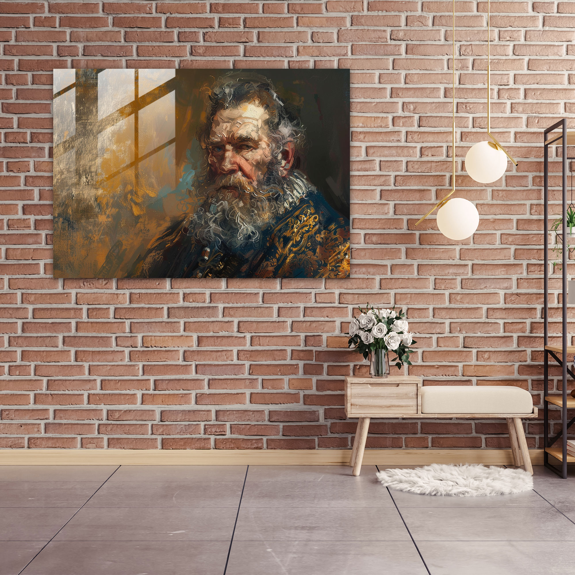 Glass Wall Art Regal Portrait Rembrandt - Rembrandt, Rembrandt, Glass Wall Art, Glass Art