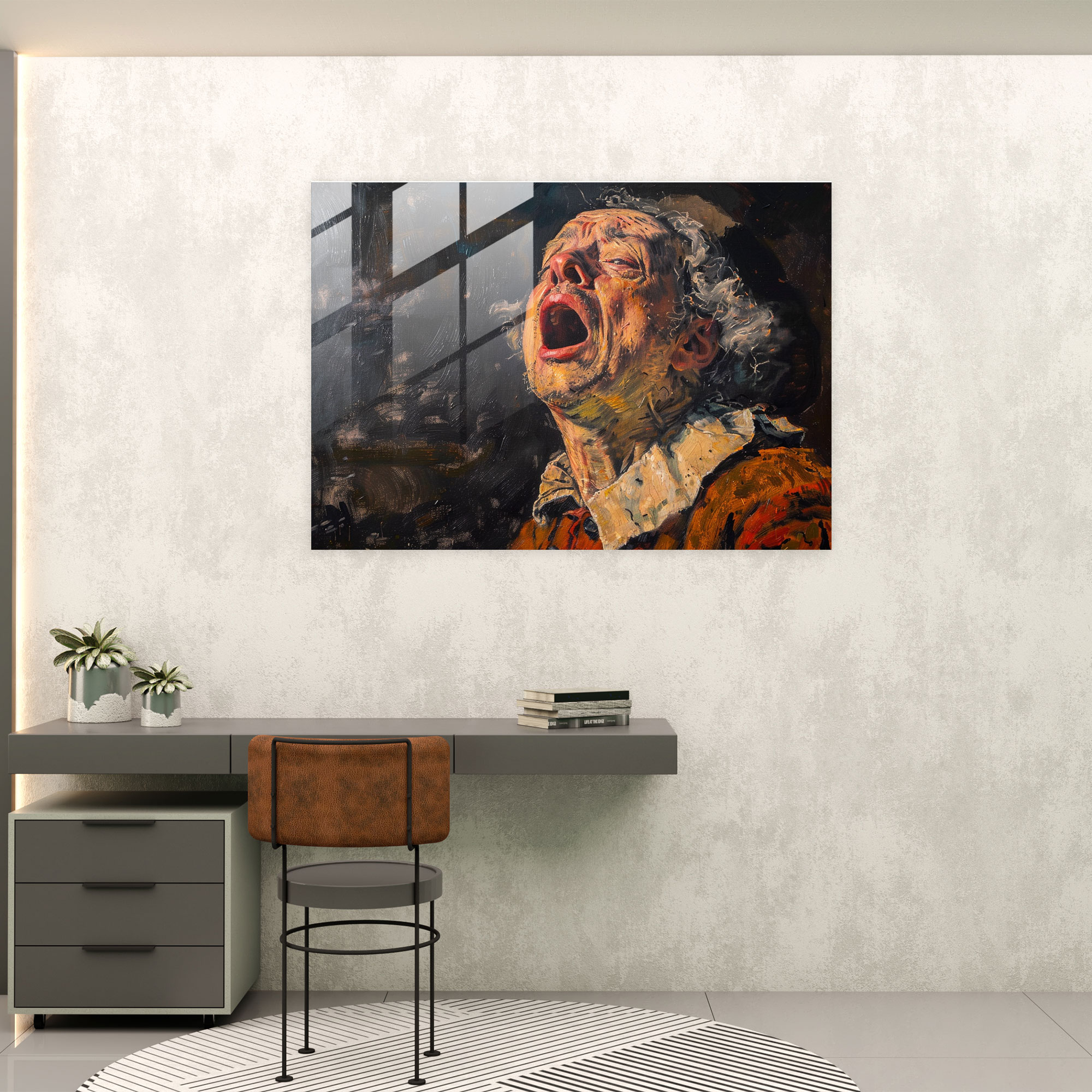 Rembrandt Glass Print Modern Art - Rembrandt, Glass Print, Home Decoration, Wall Decoration