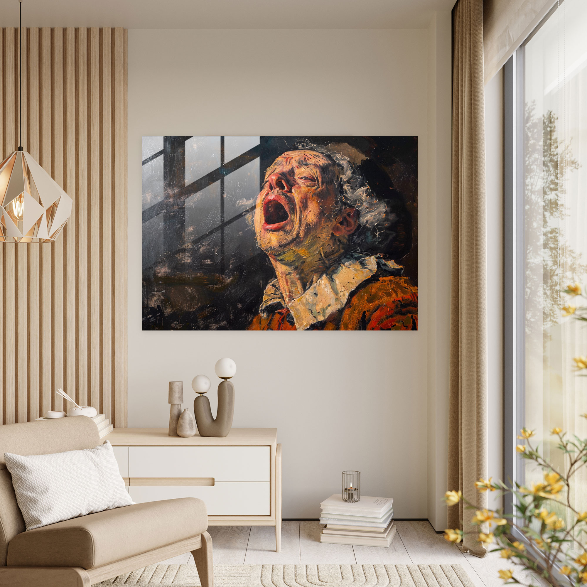 Rembrandt Glass Print Modern Art - Rembrandt, Glass Print, Home Decoration, Wall Decoration