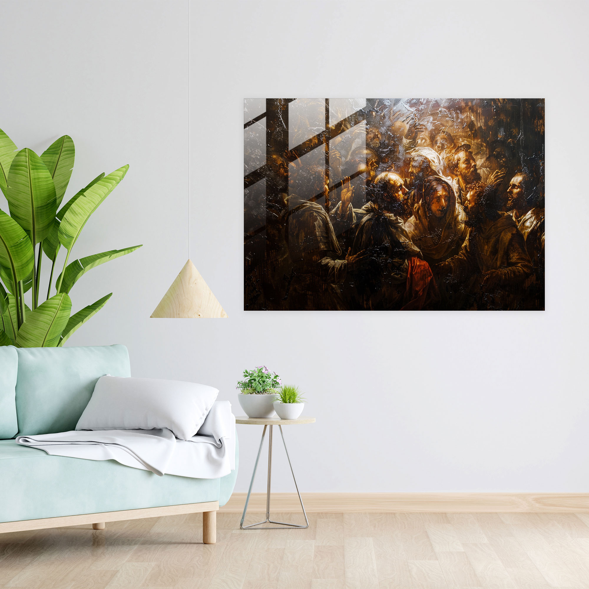 Rembrandt Glass Print Modern Art - Rembrandt, Glass Art, Home Decoration, Wall Decoration