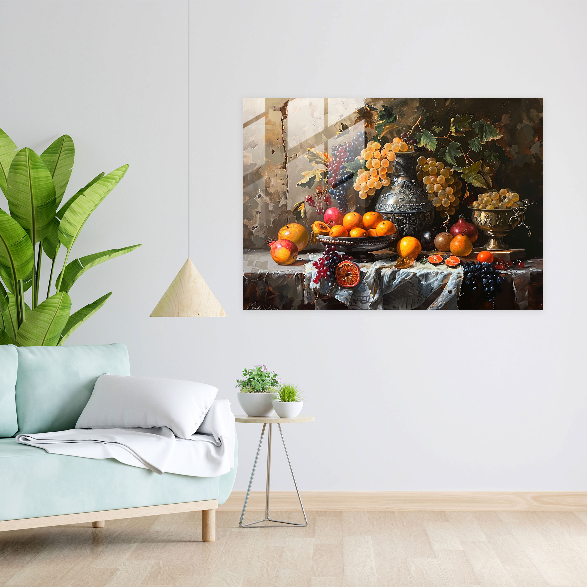 Rembrandt Glass Print - Still Life With Fruits - Rembrandt, Rembrandt, Glass Art, Glass Print