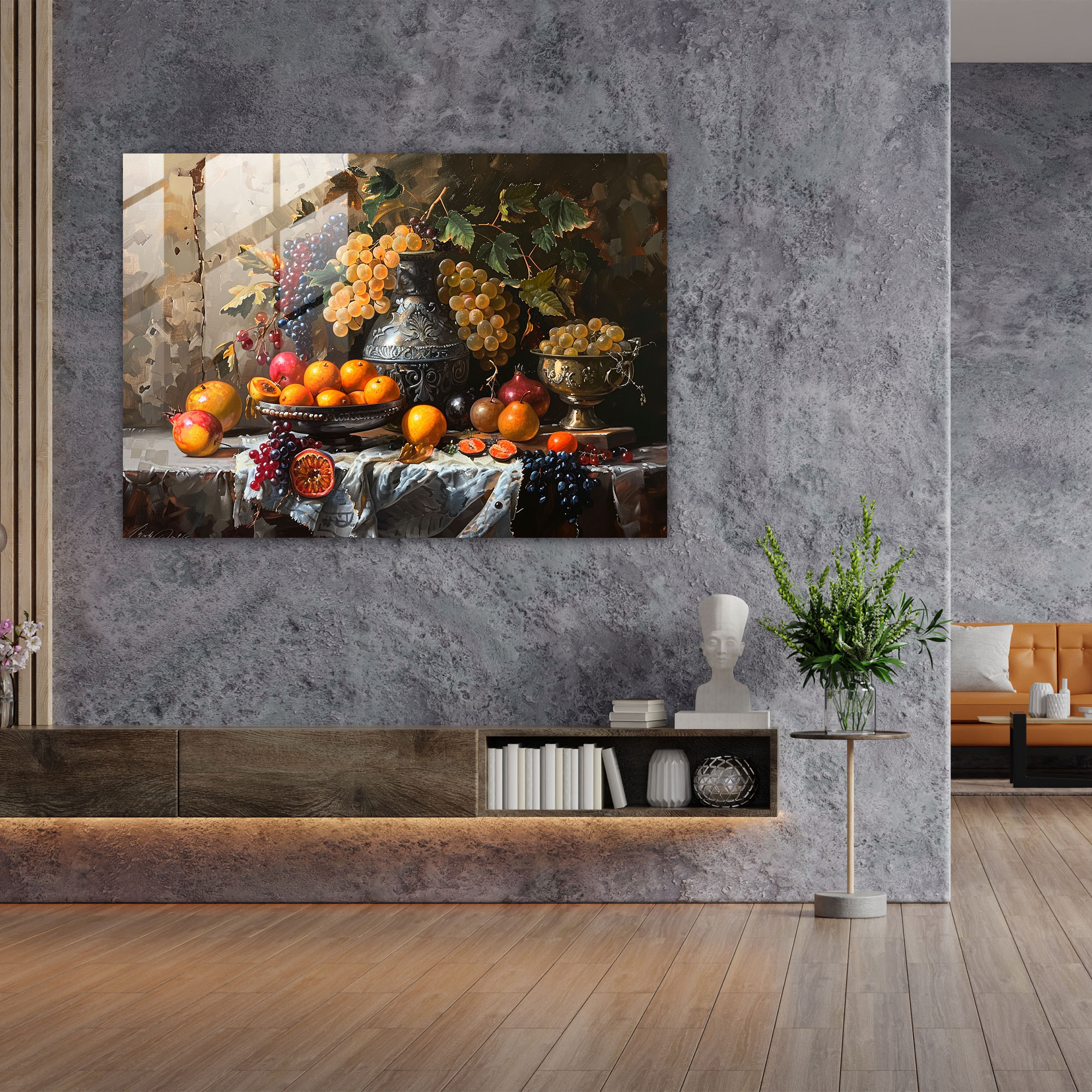 Rembrandt Glass Print - Still Life With Fruits - Rembrandt, Rembrandt, Glass Art, Glass Print