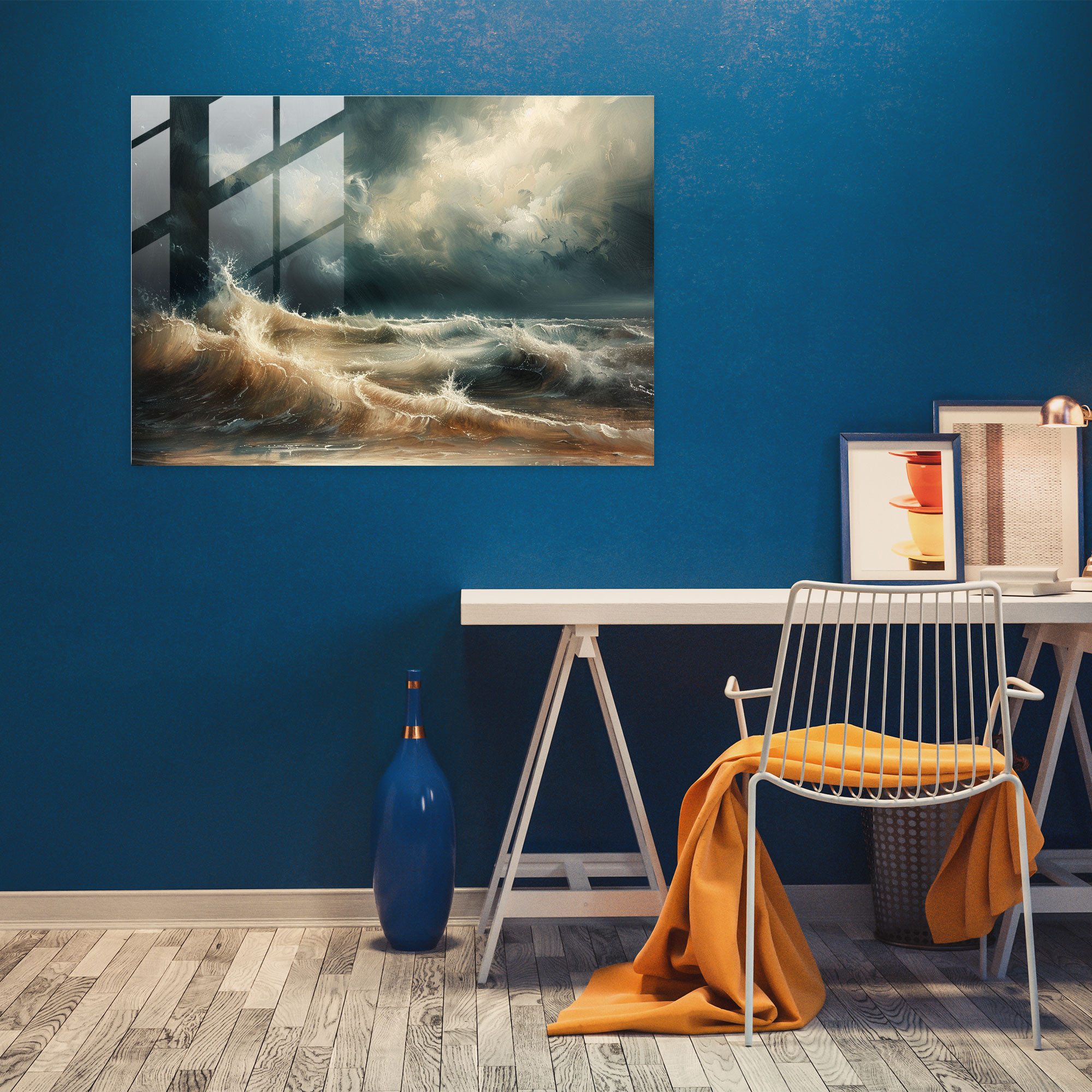 Rembrandt Glass Wall Art - Stormy Seascape - Rembrandt, Modern Art, Rembrandt, Glass Wall Art