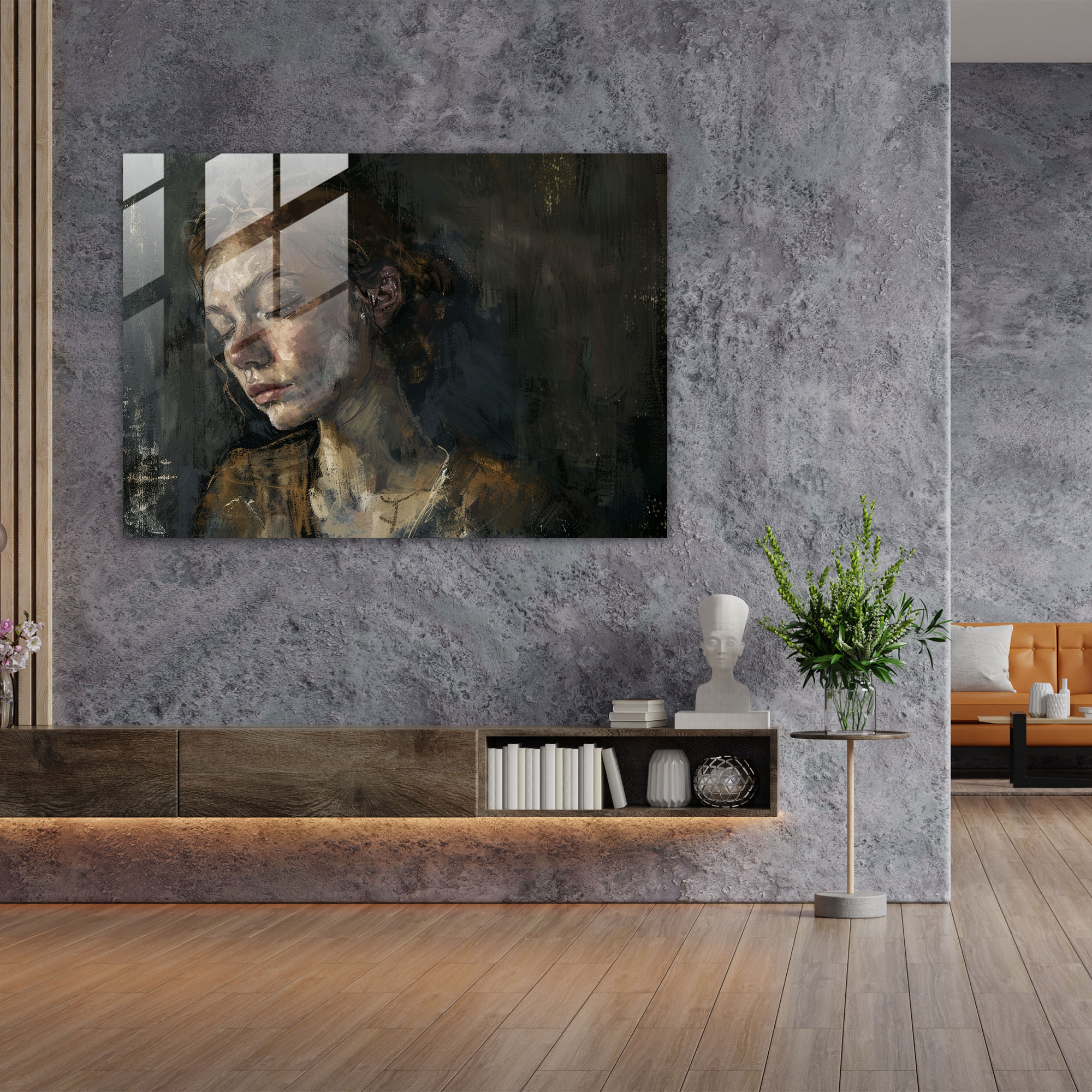 Rembrandt Glass Wall Art - Intimate Portrait Of A Woman - Rembrandt, Wall Decoration, Modern Art, Glass Wall Art