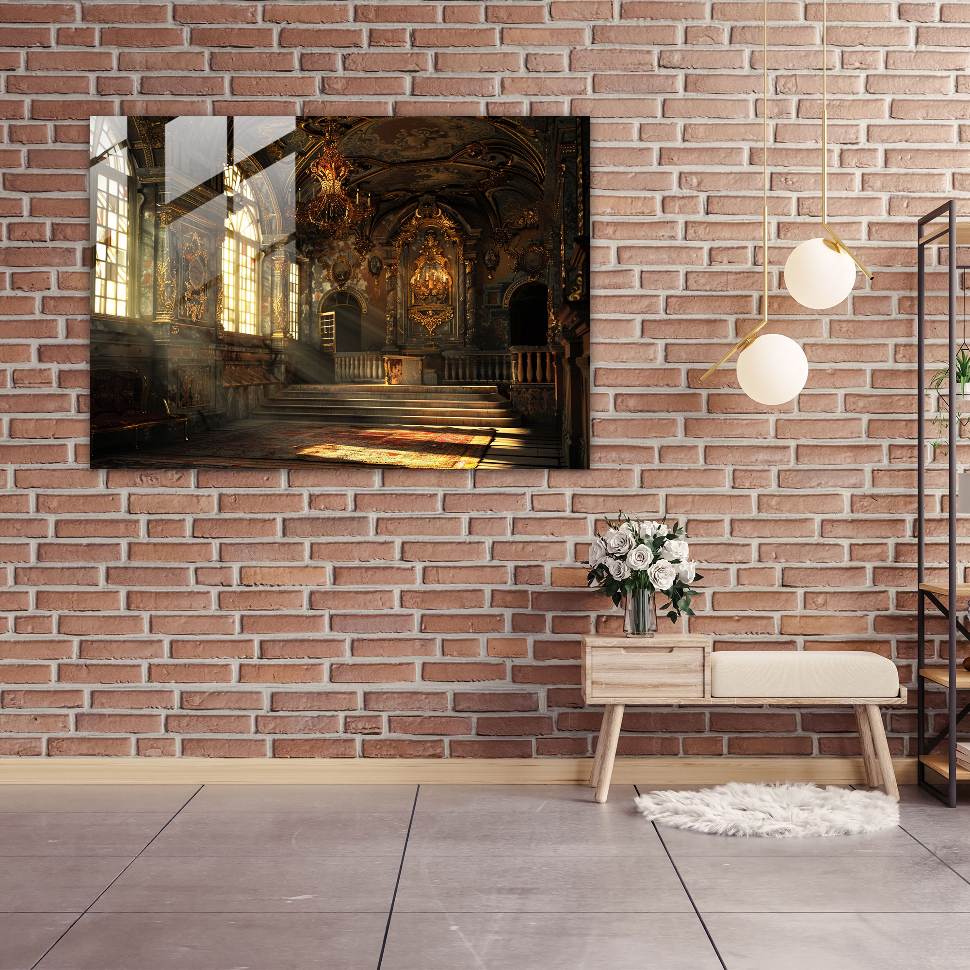 Rembrandt Glass Wall Art - Baroque Interior With Dramatic Lighting - Rembrandt, Rembrandt, Modern Art, Wall Decoration