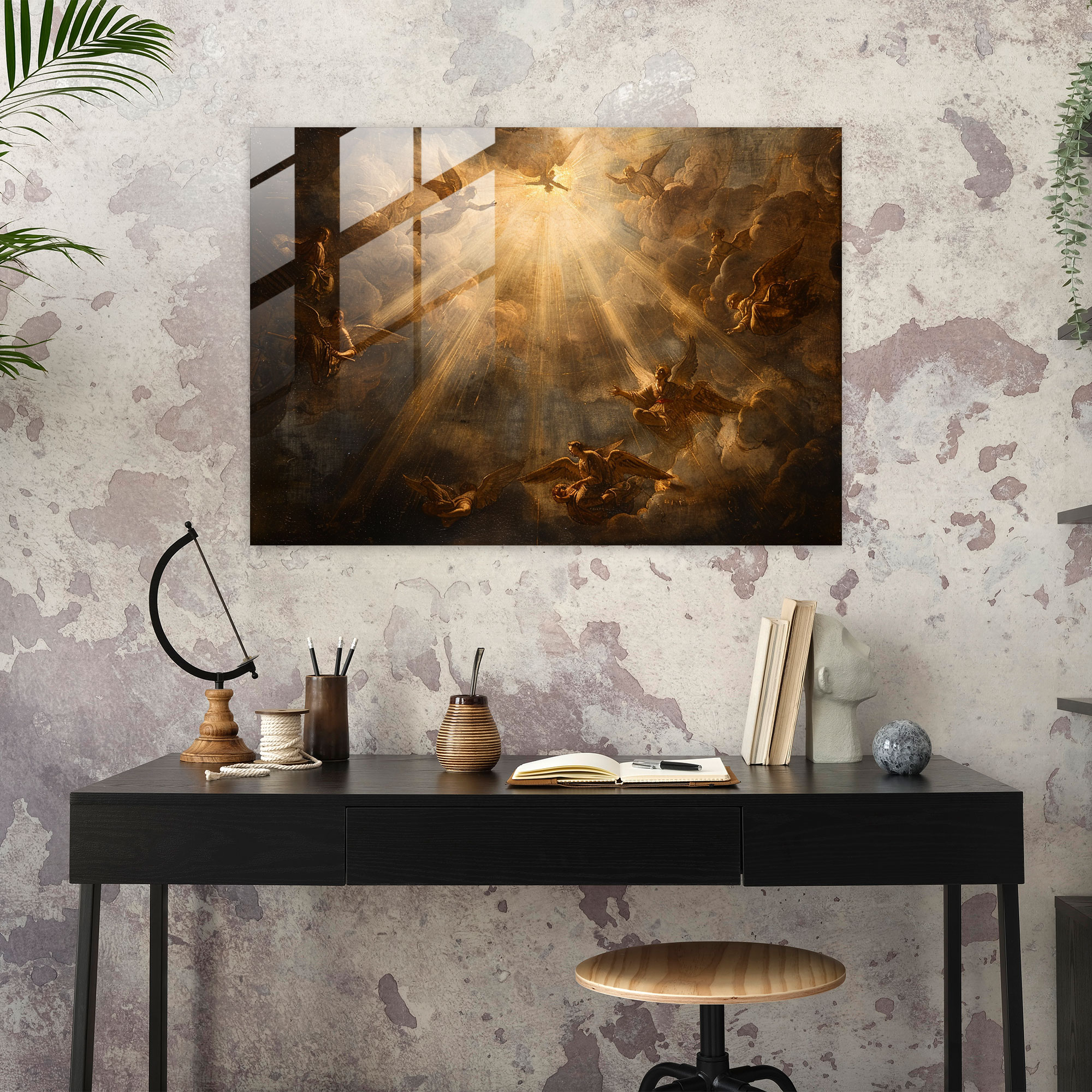 Rembrandt Glass Wall Art: Heavenly Angels - Rembrandt, Rembrandt, Glass Wall Art, Home Decoration