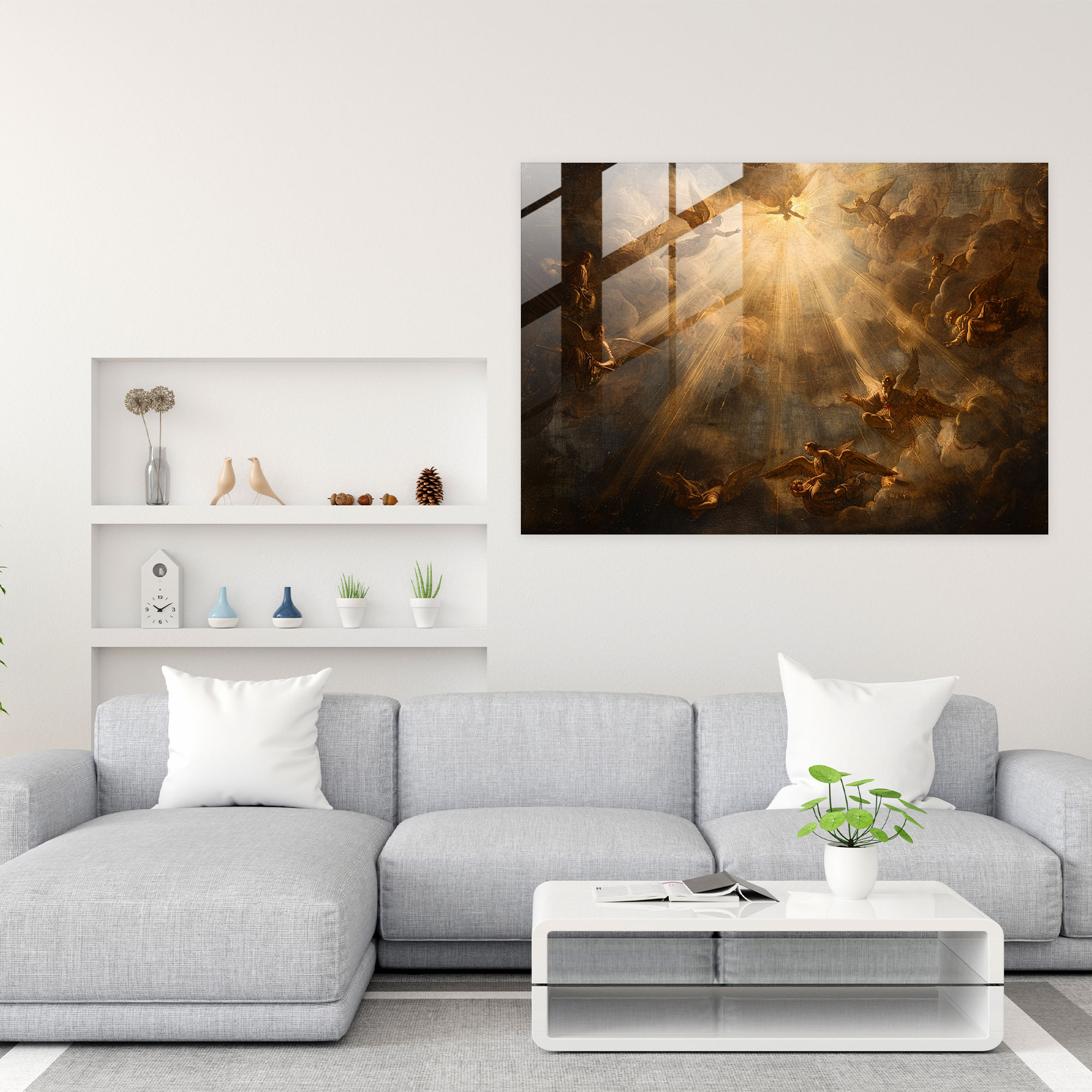 Rembrandt Glass Wall Art: Heavenly Angels - Rembrandt, Rembrandt, Glass Wall Art, Home Decoration